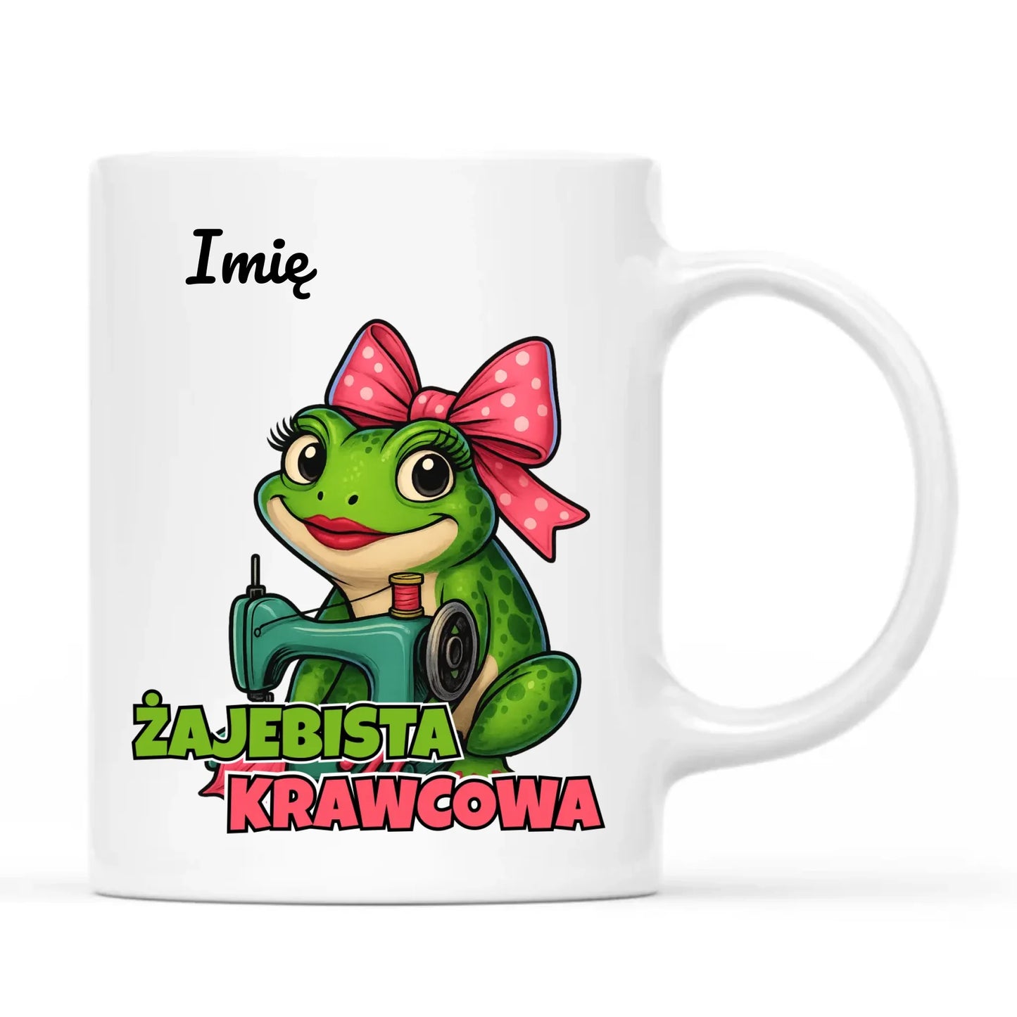 Kubek szyciowy dla krawcowej – Żajebista krawcowa - personalizowany HS32 - StoryCups.pl