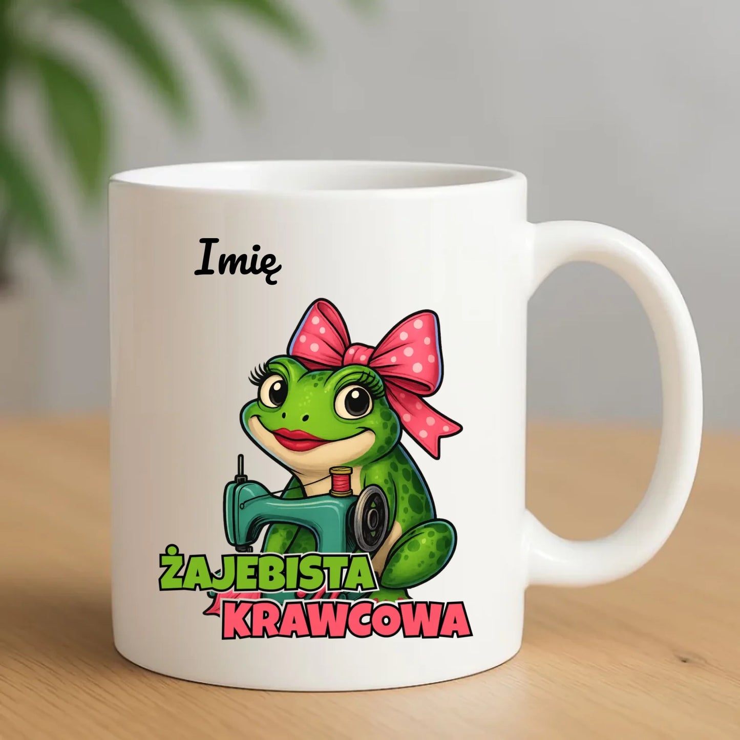 Kubek szyciowy dla krawcowej – Żajebista krawcowa - personalizowany HS32 - StoryCups.pl