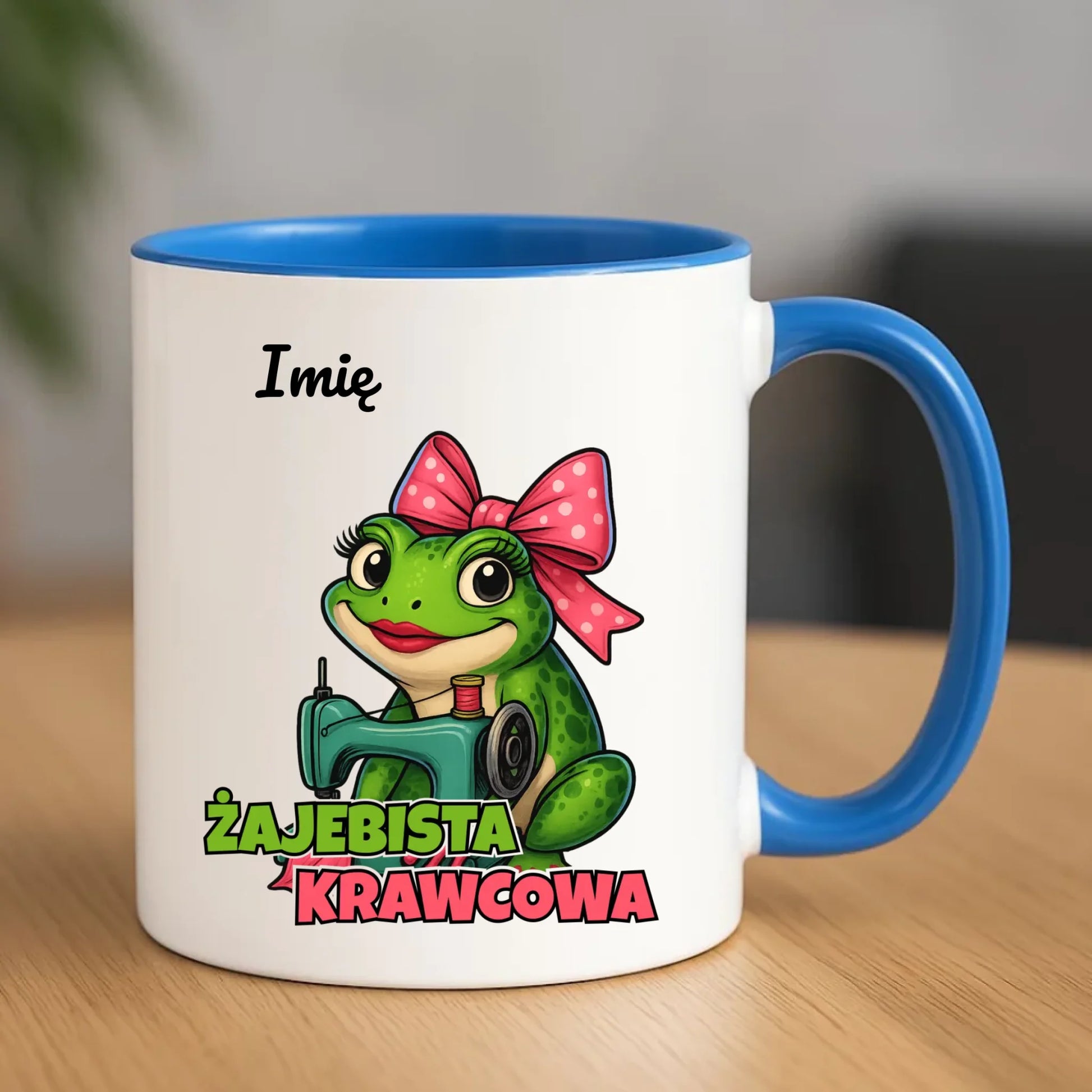 Kubek szyciowy dla krawcowej – Żajebista krawcowa - personalizowany HS32 - StoryCups.pl