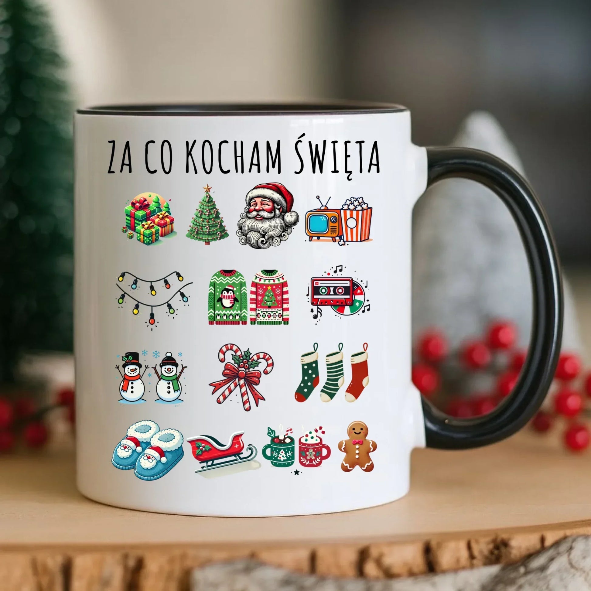 Kubek świąteczny - Za co kocham święta BN130 - StoryCups.pl