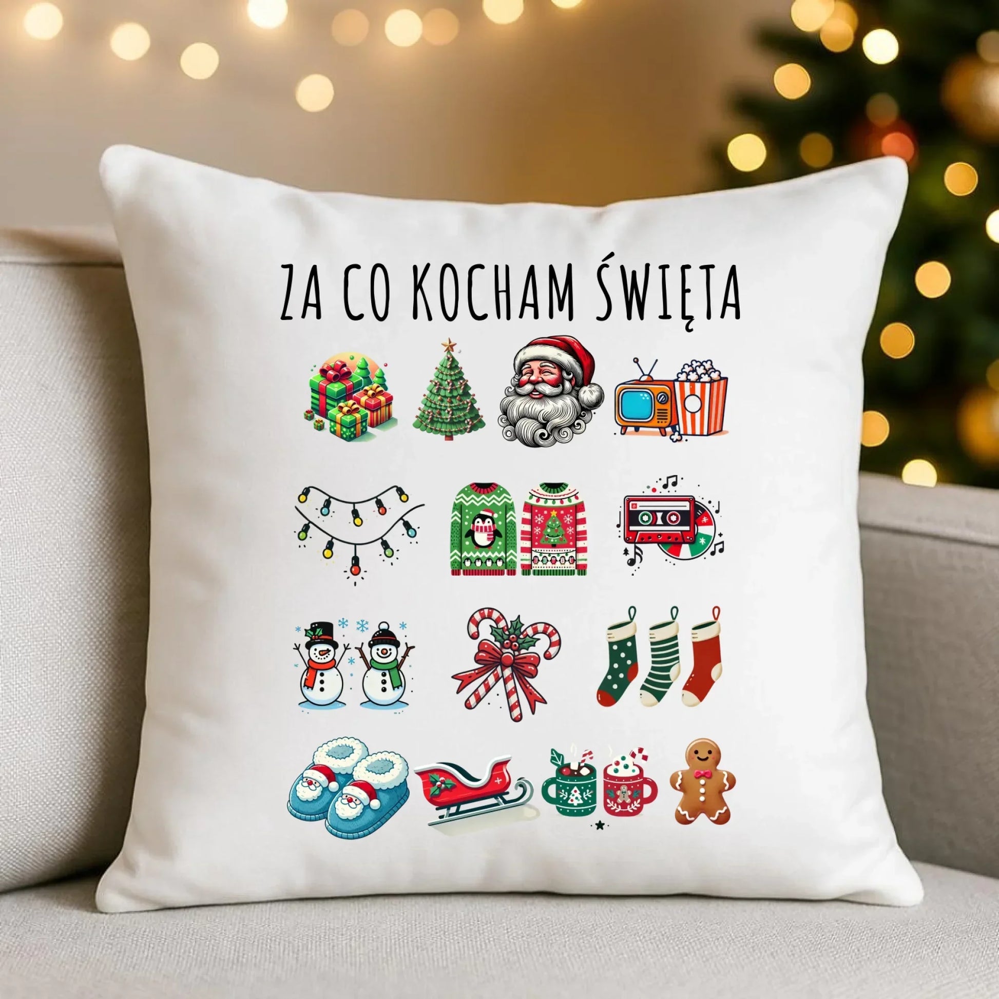 Poduszka świąteczna - Za co kocham święta BN130 - StoryCups.pl