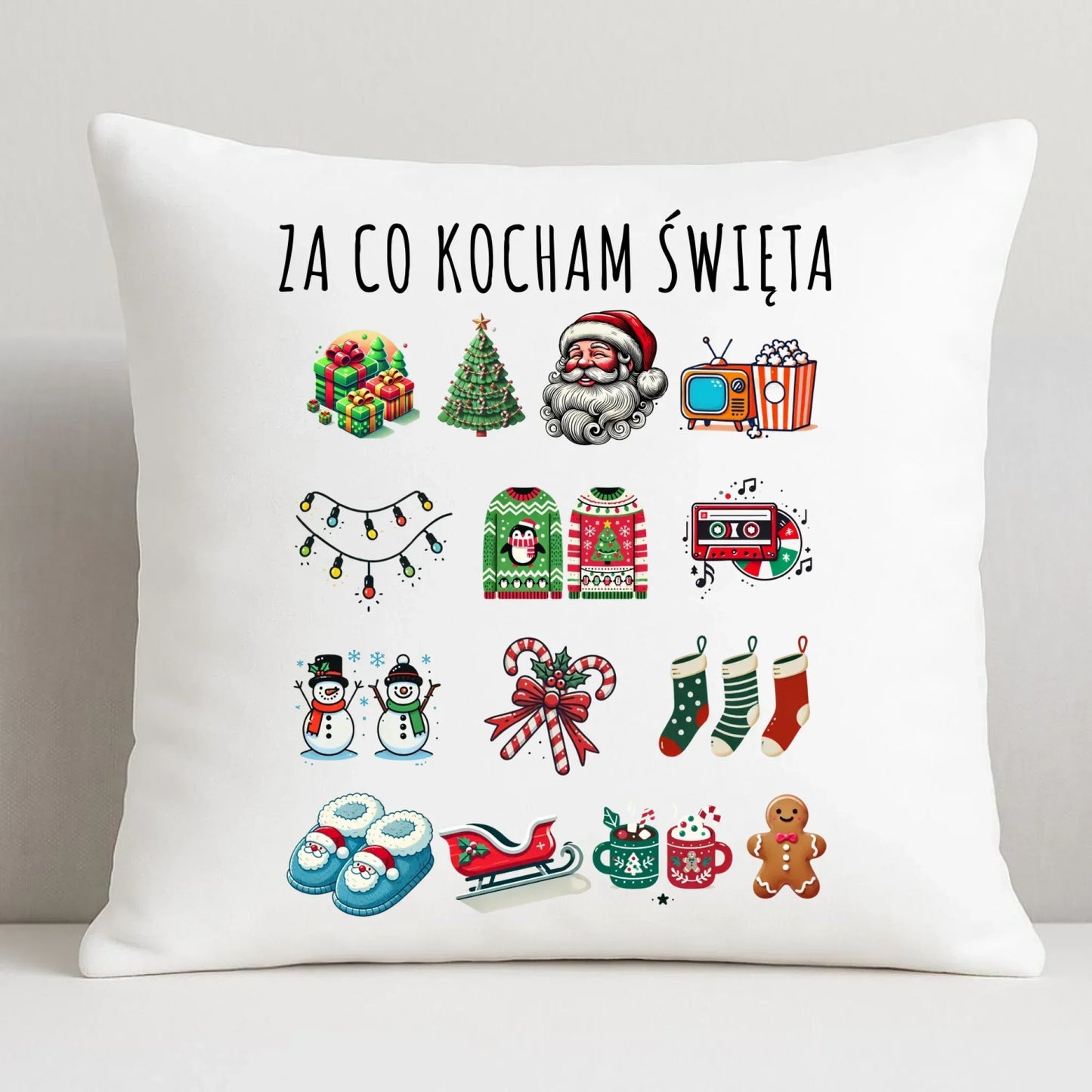 Poduszka świąteczna - Za co kocham święta BN130 - StoryCups.pl