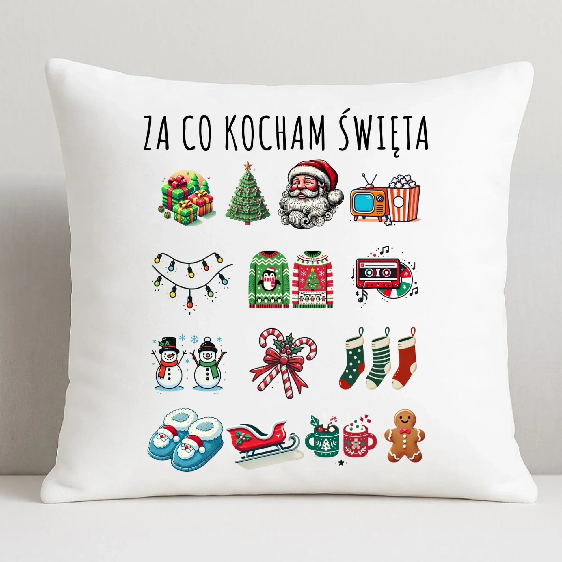 Poduszka świąteczna - Za co kocham święta BN130 - StoryCups.pl