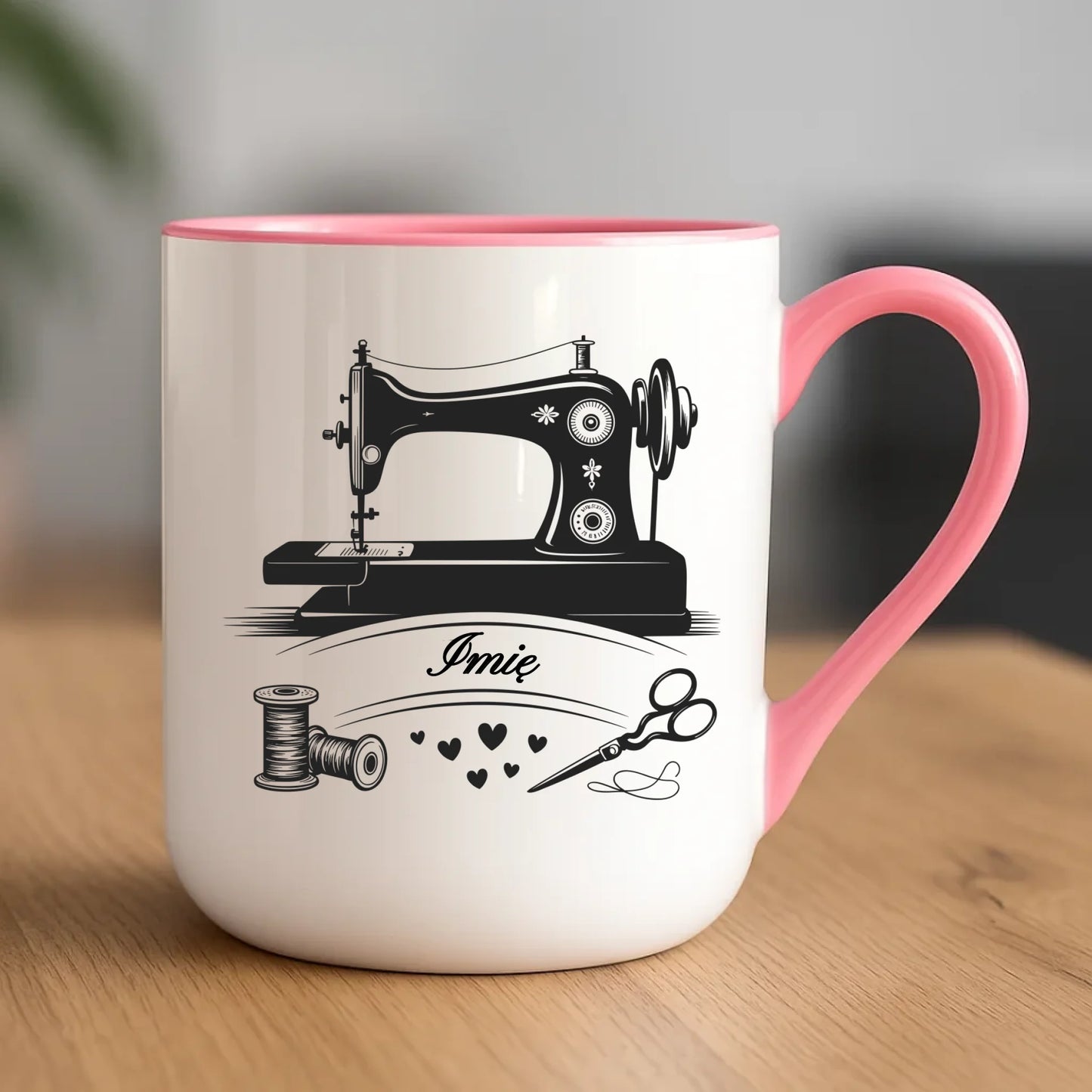 Kubek elegant szyciowy dla krawcowej - Maszyna vintage- personalizowany HS34 - StoryCups.pl