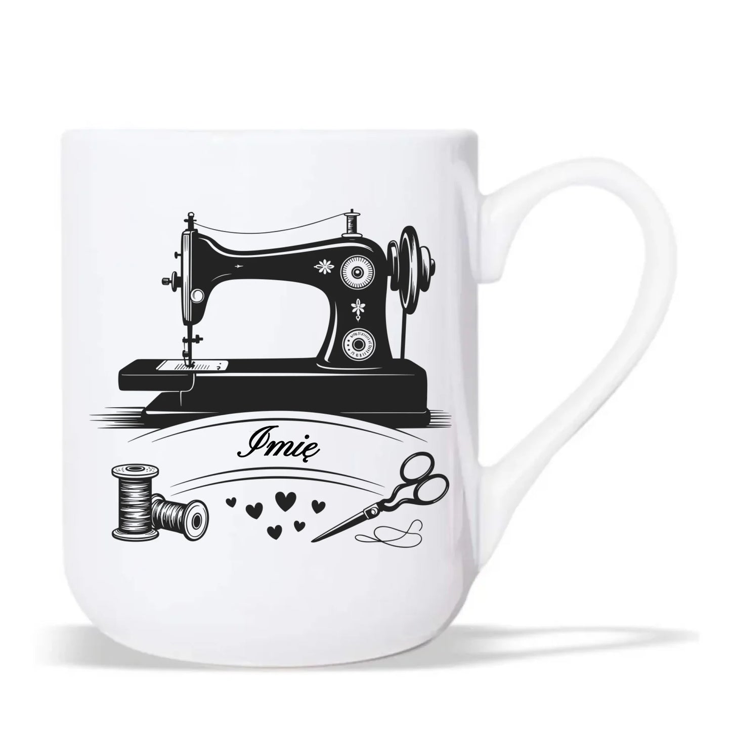 Kubek elegant szyciowy dla krawcowej - Maszyna vintage- personalizowany HS34 - StoryCups.pl