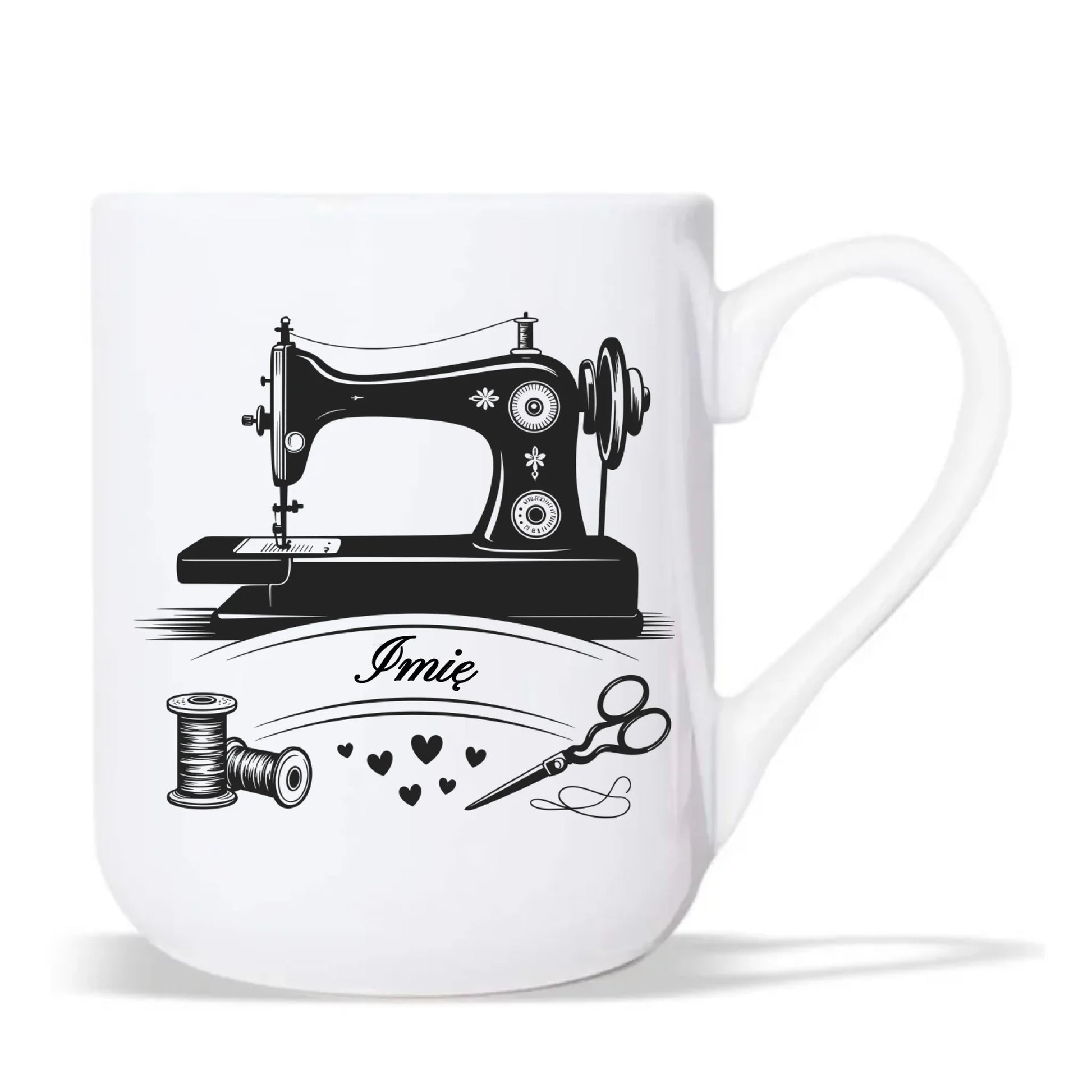 Kubek elegant szyciowy dla krawcowej - Maszyna vintage- personalizowany HS34 - StoryCups.pl