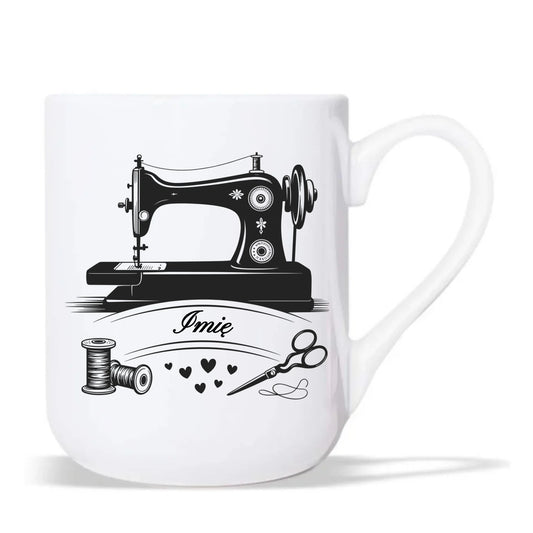 Kubek elegant szyciowy dla krawcowej - Maszyna vintage- personalizowany HS34 - StoryCups.pl