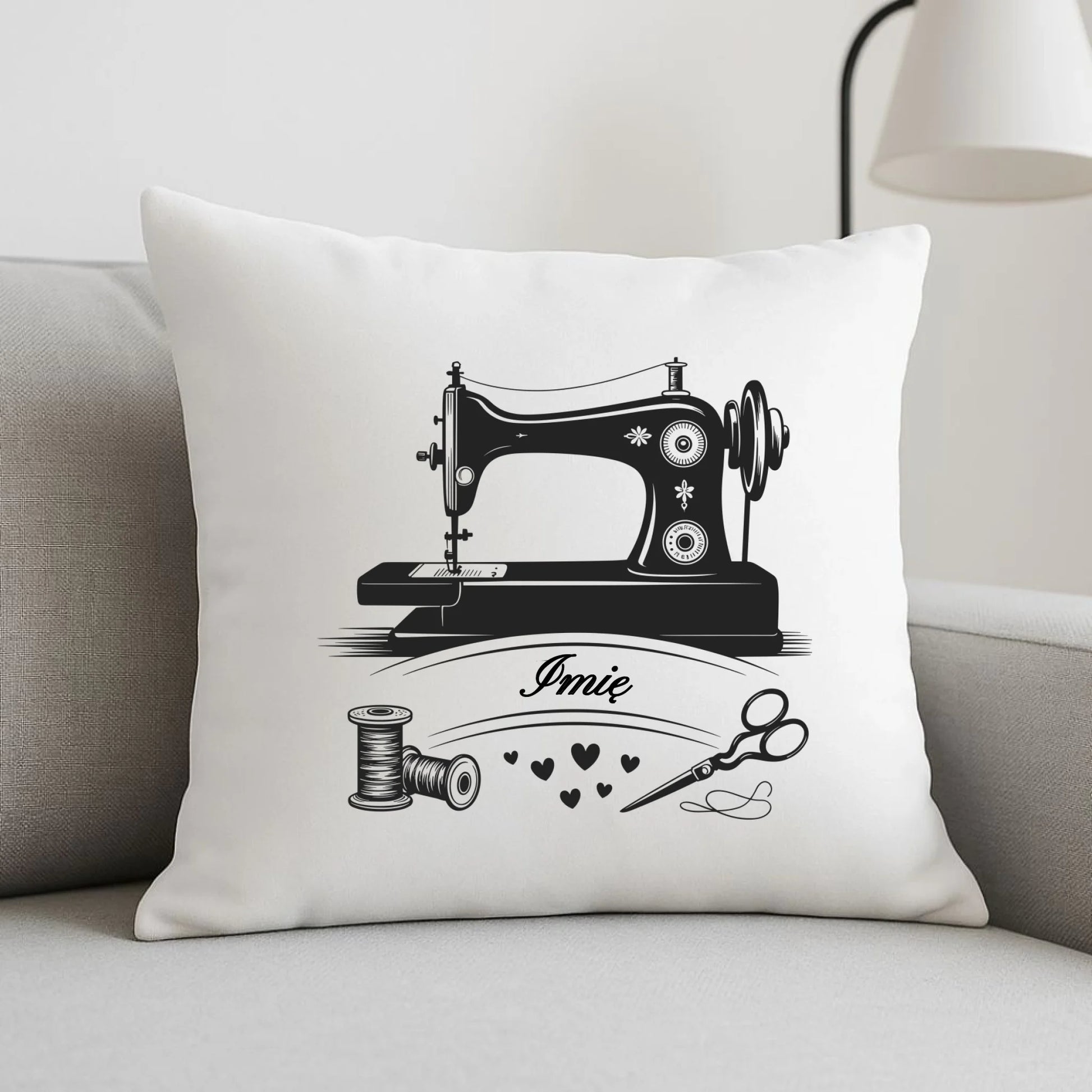 Poduszka szyciowa dla krawcowej - Maszyna vintage- personalizowana HS34 - StoryCups.pl