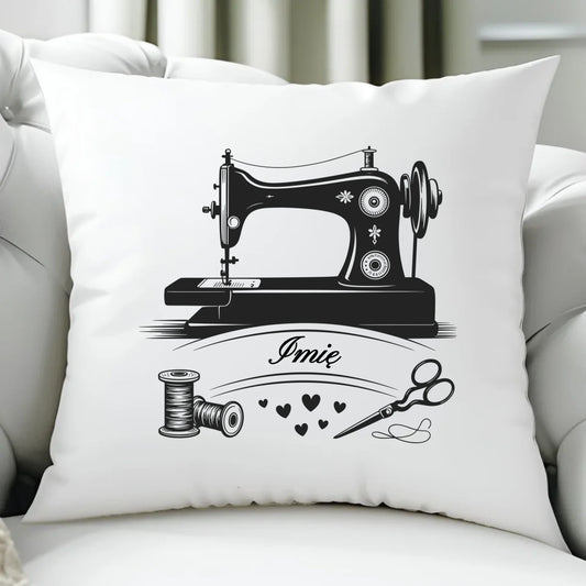 Poduszka szyciowa dla krawcowej - Maszyna vintage- personalizowana HS34 - StoryCups.pl