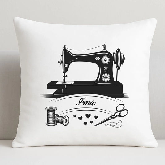 Poduszka szyciowa dla krawcowej - Maszyna vintage- personalizowana HS34 - StoryCups.pl