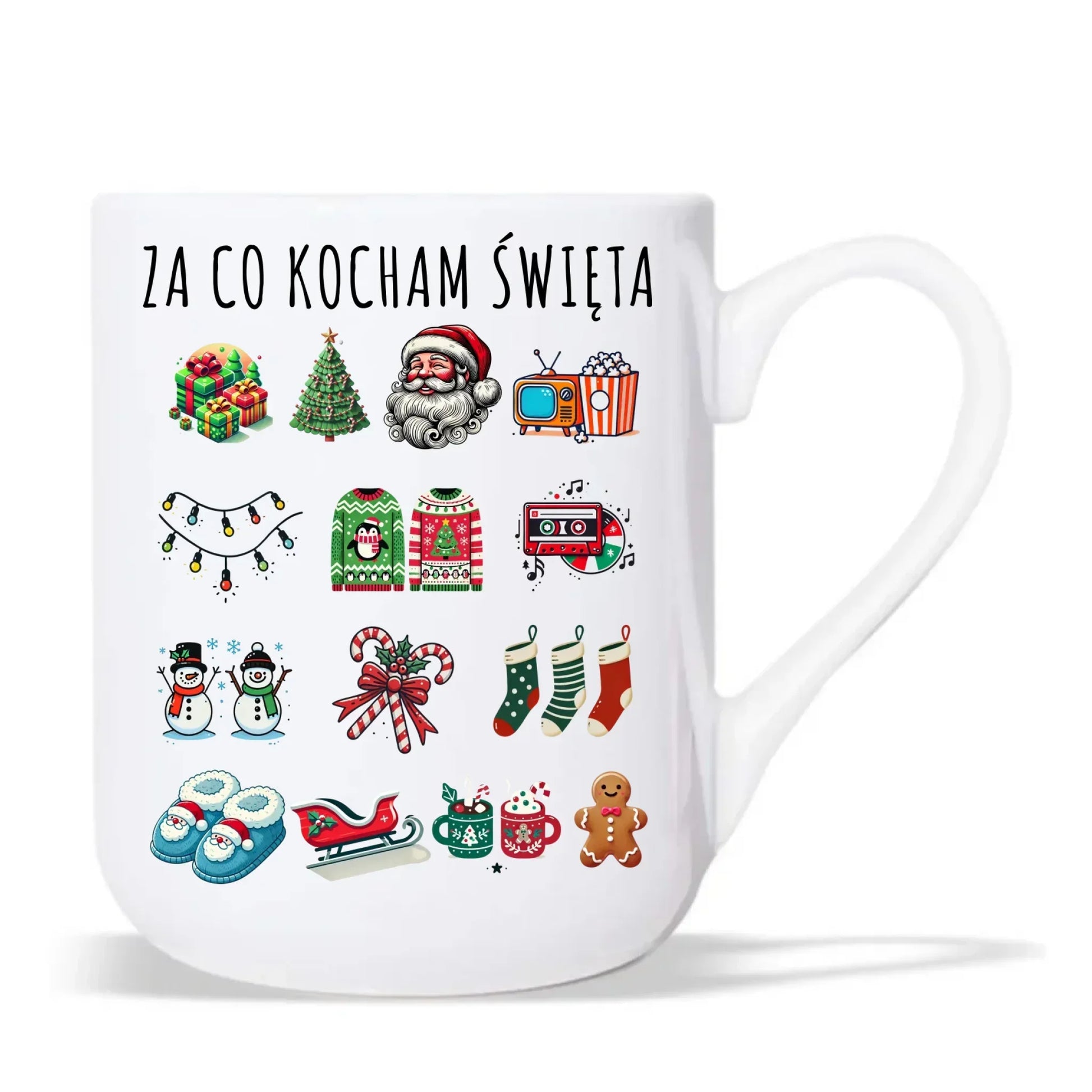 Kubek elegant świąteczny - Za co kocham święta BN130 - StoryCups.pl