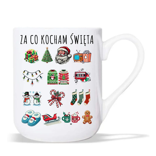 Kubek elegant świąteczny - Za co kocham święta BN130 - StoryCups.pl