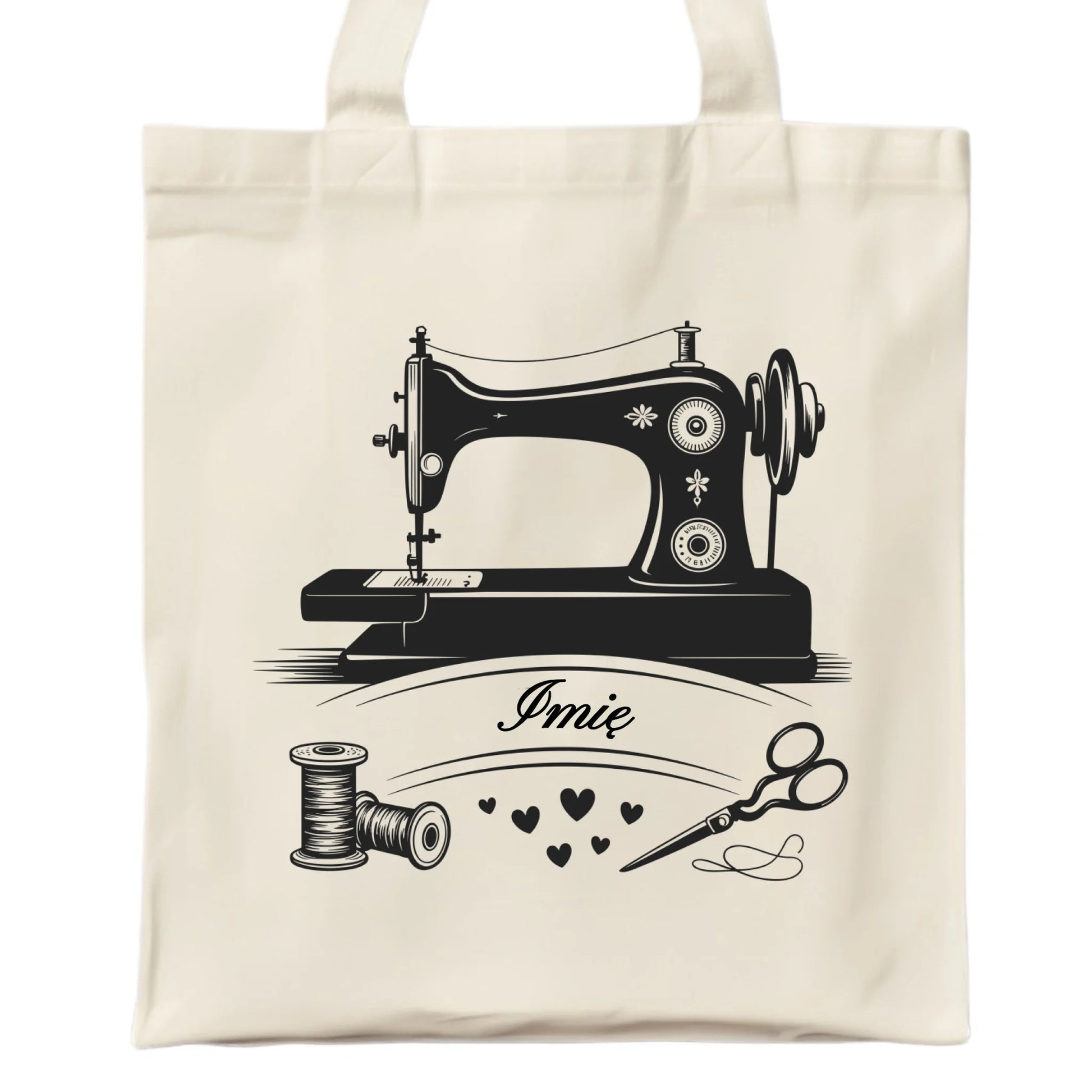 Torba szyciowa dla krawcowej - Maszyna vintage- personalizowana HS34 - StoryCups.pl