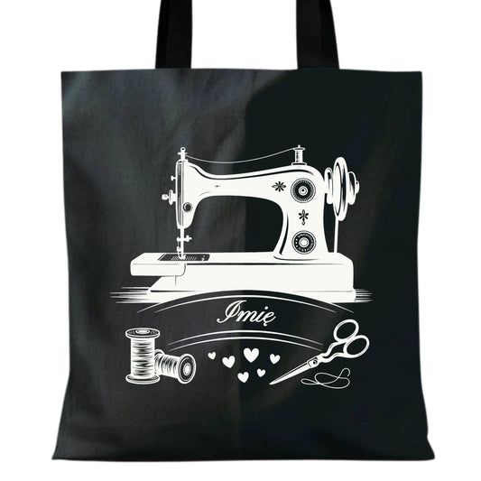 Torba szyciowa dla krawcowej - Maszyna vintage- personalizowana HS34 - StoryCups.pl