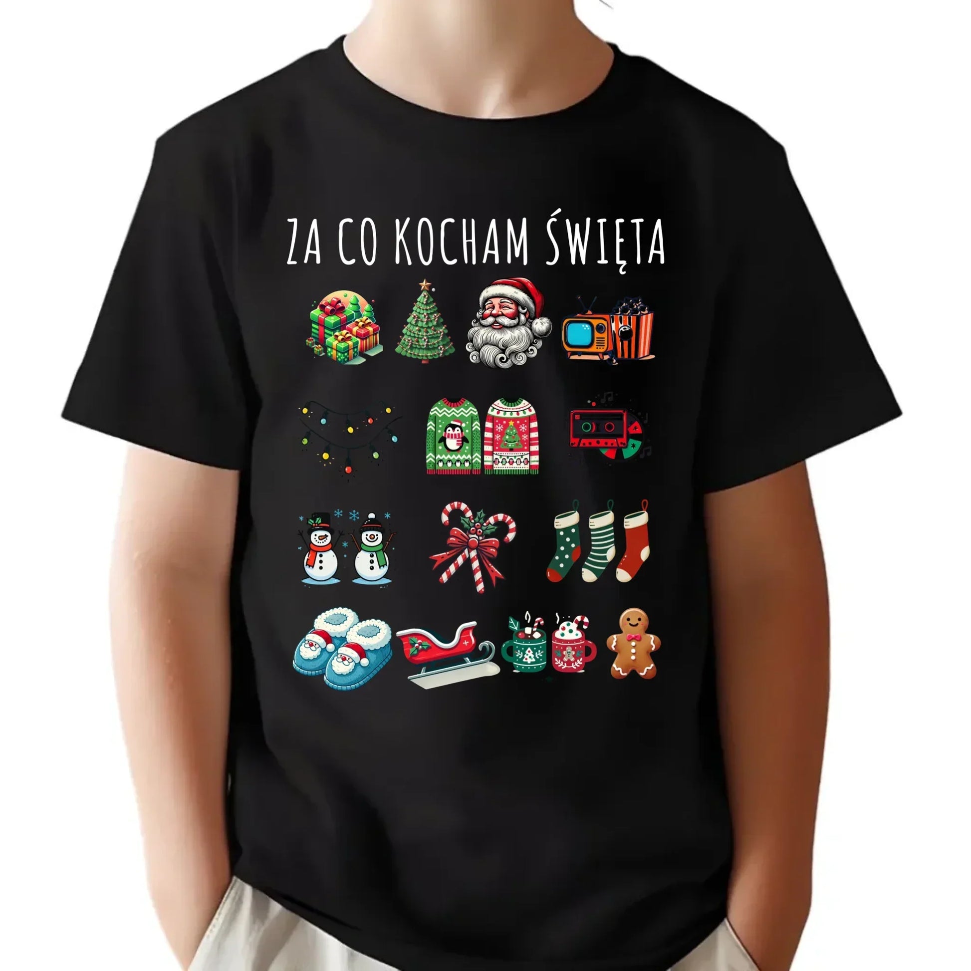 Koszulka dziecięca świąteczna - Za co kocham święta BN130 - StoryCups.pl