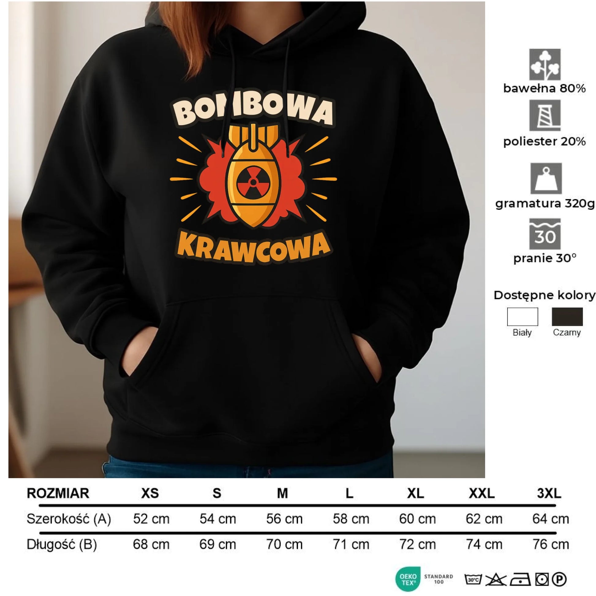 Bluza damska z kapturem szyciowa dla krawcowej - Bombowa krawcowa HS37 - StoryCups.pl