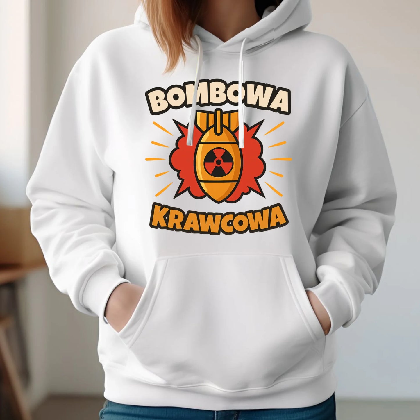 Bluza damska z kapturem szyciowa dla krawcowej - Bombowa krawcowa HS37 - StoryCups.pl