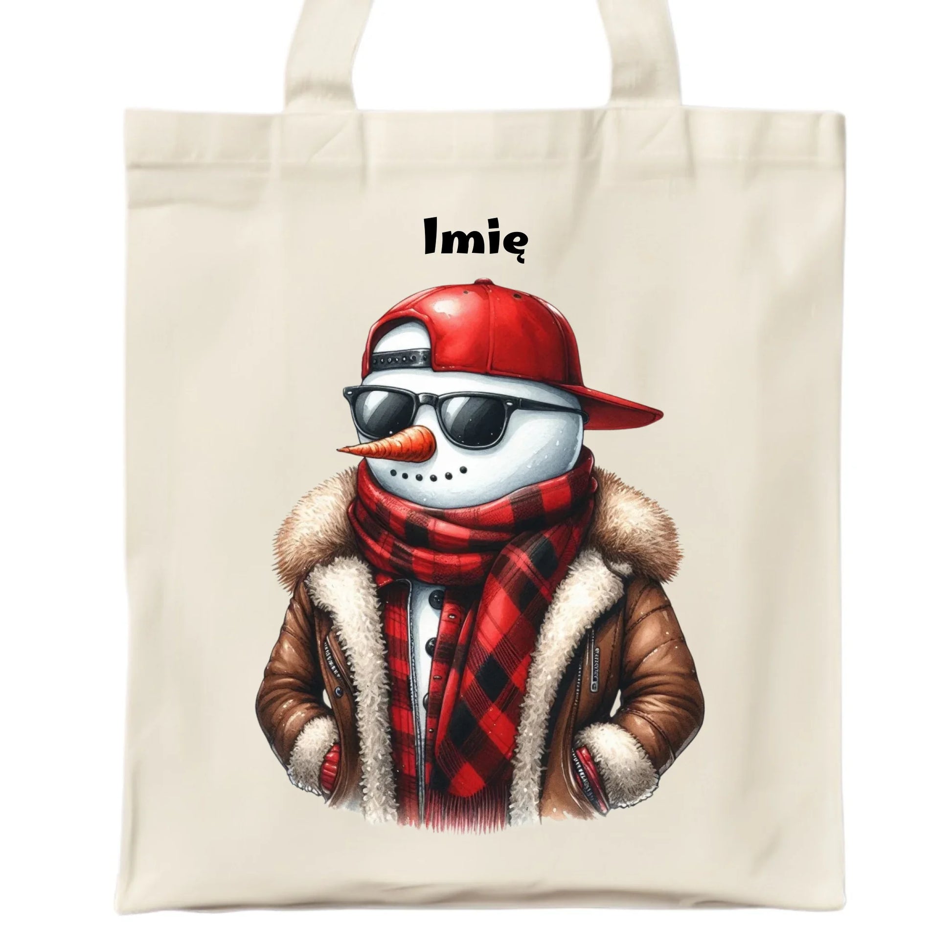 Torba świąteczna - Stylowy bałwan - personalizowana BN129 - StoryCups.pl
