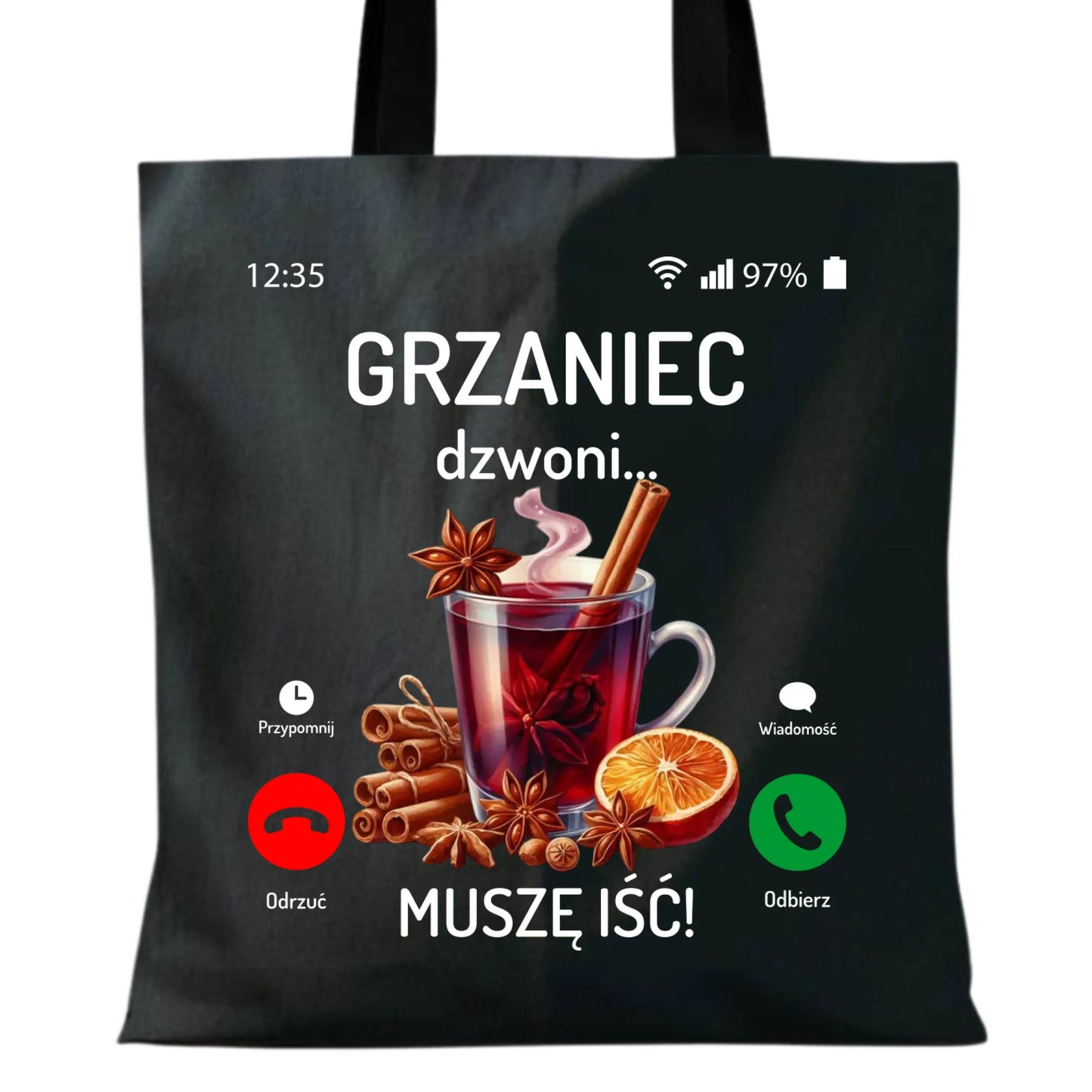 Torba świąteczna - Grzaniec dzwoni, muszę iść BN127 - StoryCups.pl