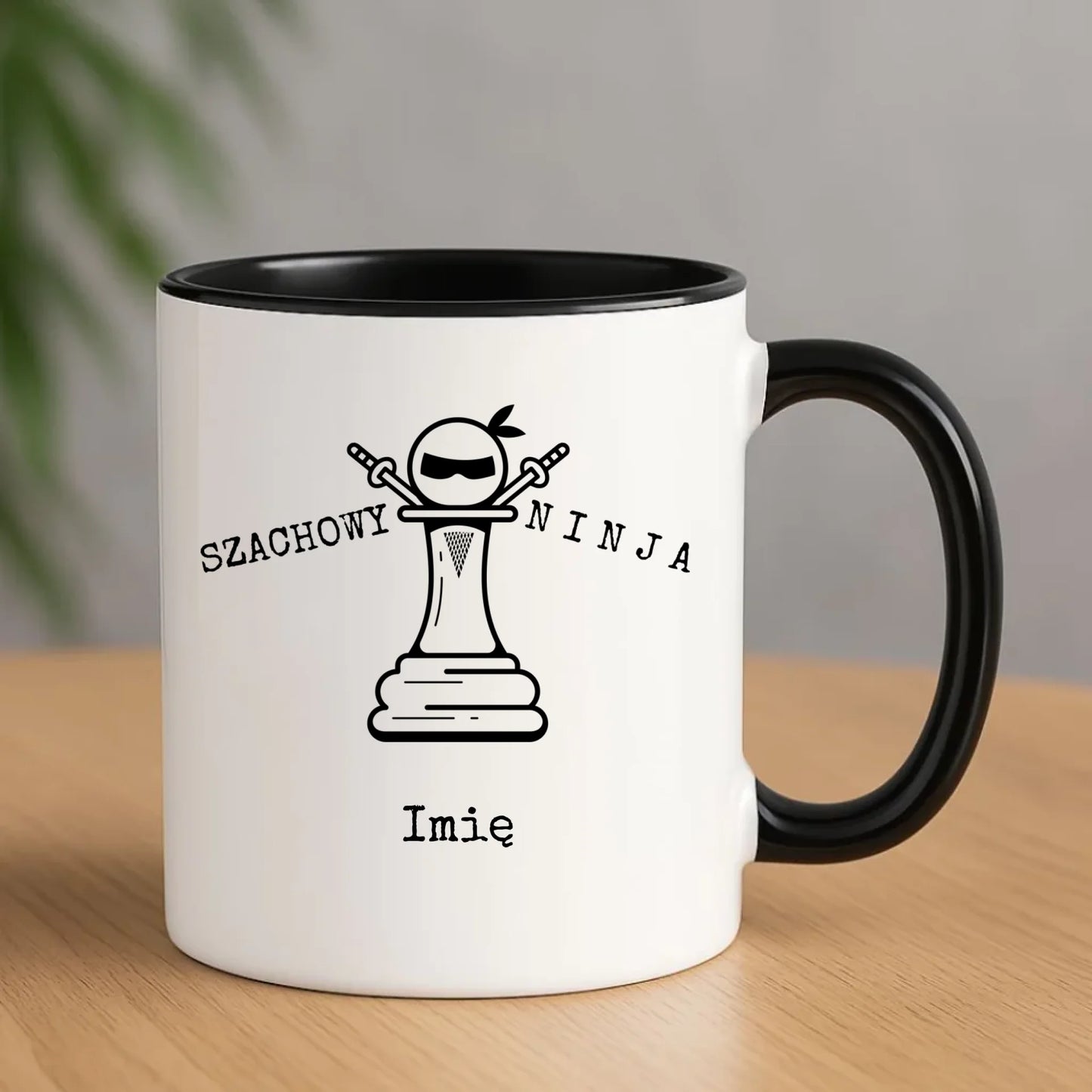 Kubek dla szachisty - Szachowy ninja - personalizowany HSZ01 - StoryCups.pl