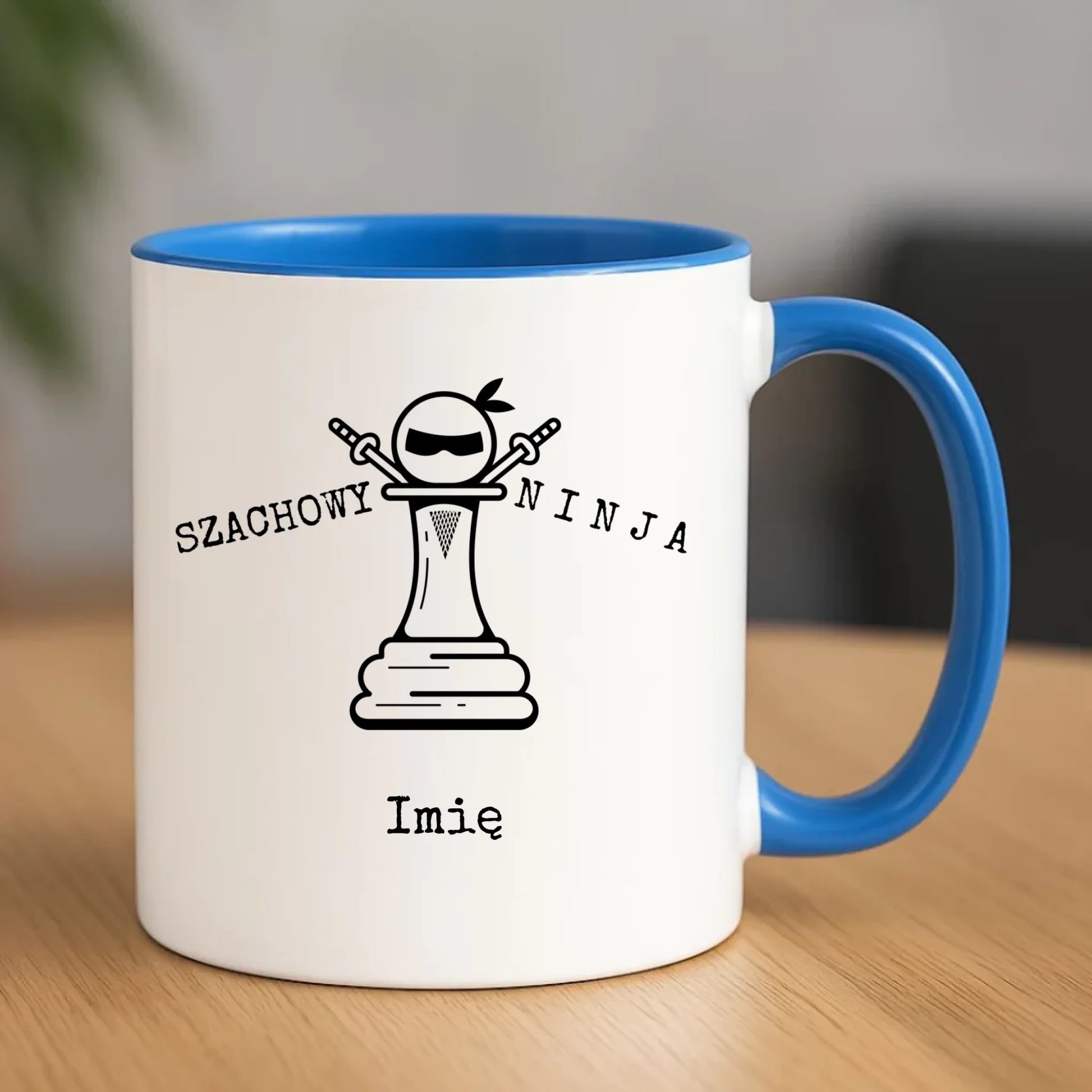 Kubek dla szachisty - Szachowy ninja - personalizowany HSZ01 - StoryCups.pl