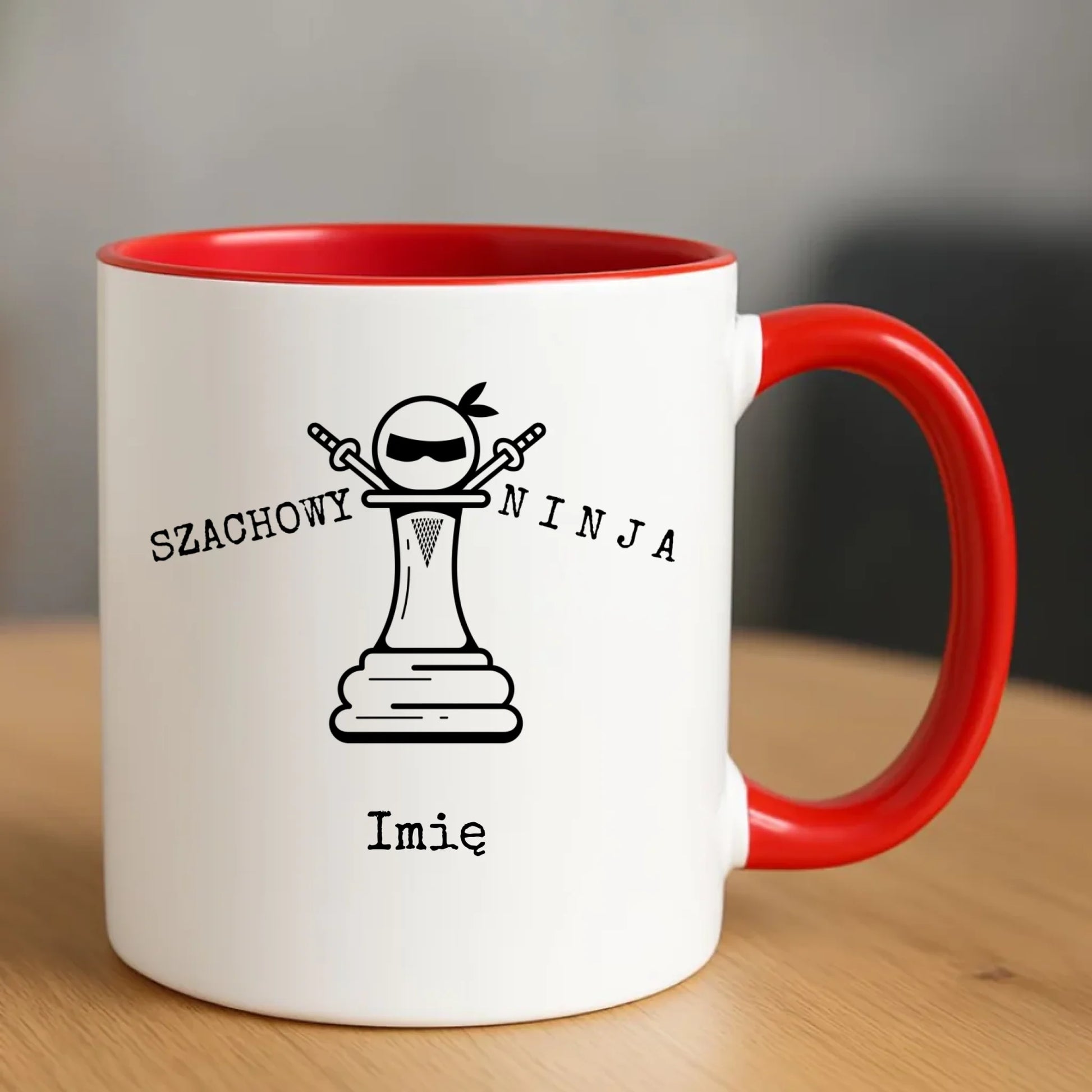 Kubek dla szachisty - Szachowy ninja - personalizowany HSZ01 - StoryCups.pl