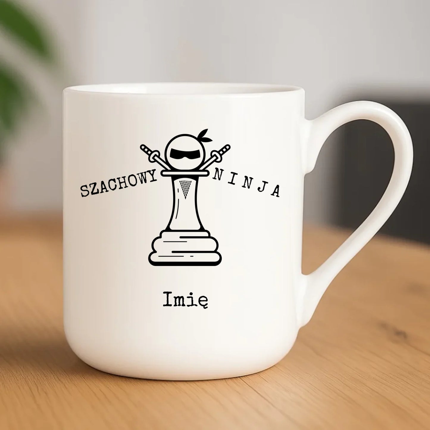 Kubek elegant dla szachisty - Szachowy ninja - personalizowany HSZ01 - StoryCups.pl