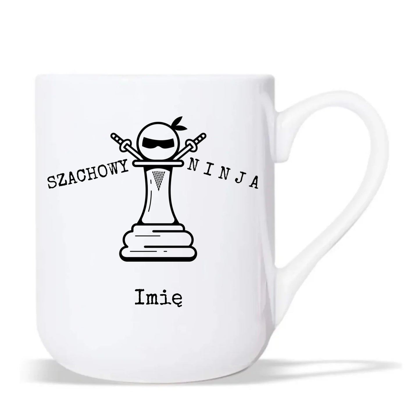 Kubek elegant dla szachisty - Szachowy ninja - personalizowany HSZ01 - StoryCups.pl