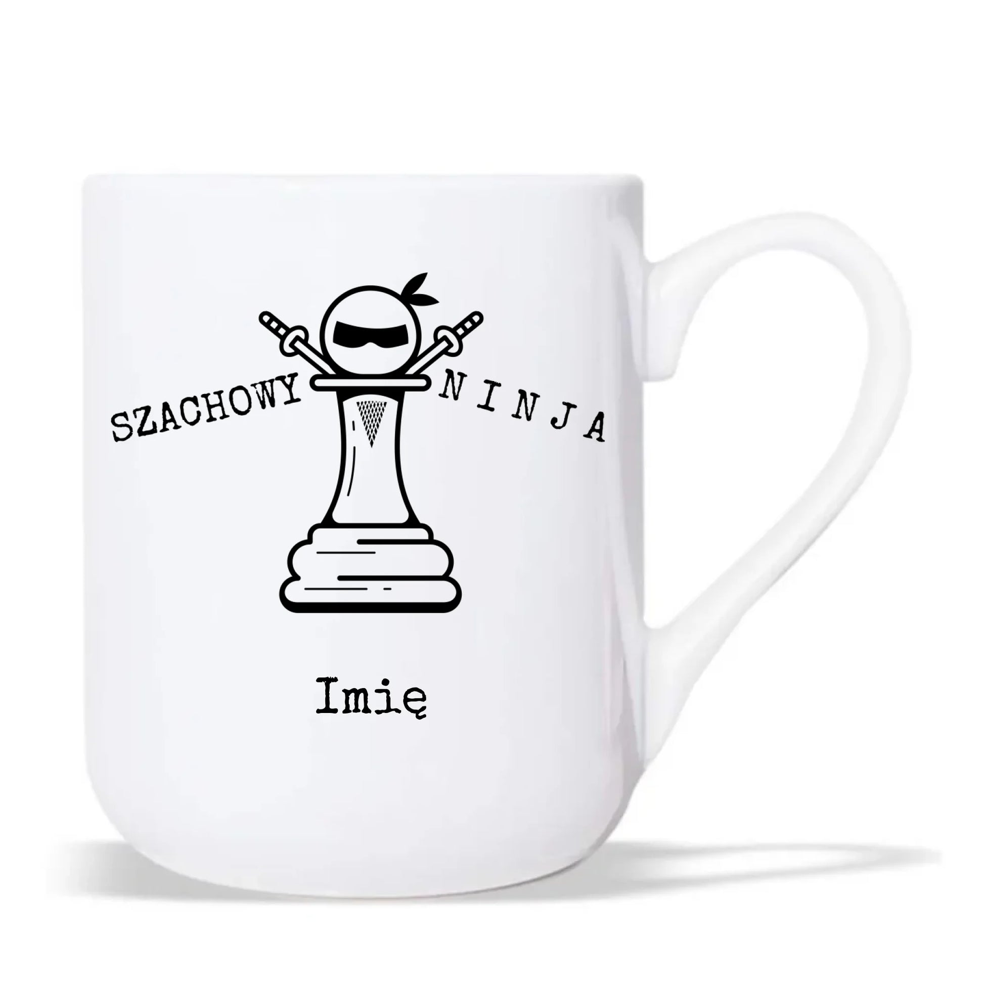 Kubek elegant dla szachisty - Szachowy ninja - personalizowany HSZ01 - StoryCups.pl