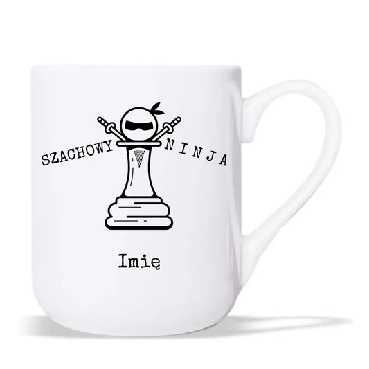 Kubek elegant dla szachisty - Szachowy ninja - personalizowany HSZ01 - StoryCups.pl
