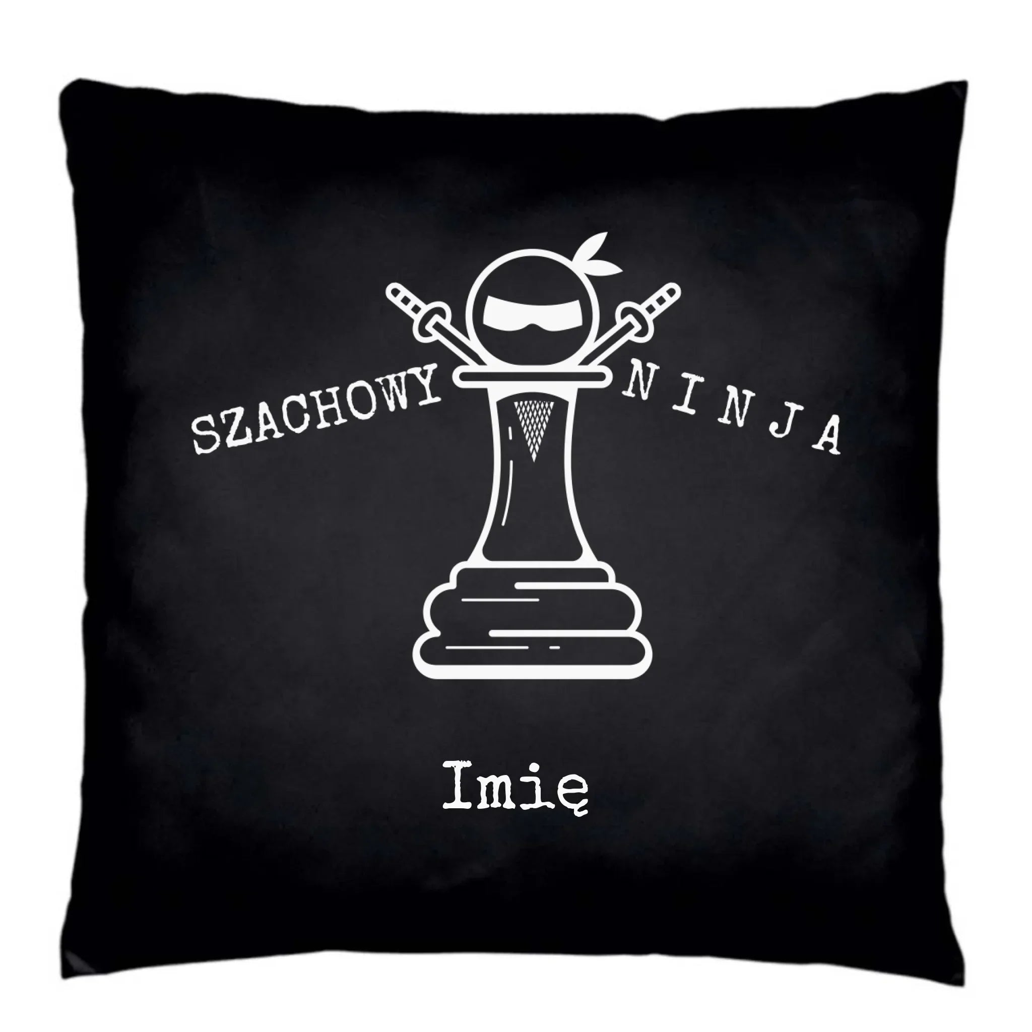 Poduszka dekoracyjna dla szachisty - Szachowy ninja - personalizowana HSZ01 - StoryCups.pl