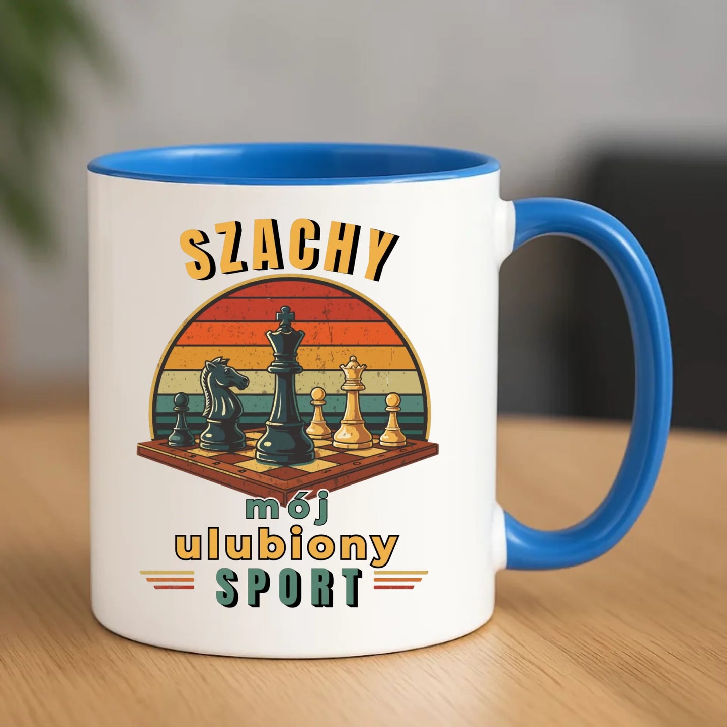 Kubek dla szachisty - Szachy ulubiony sport HSZ10 - StoryCups.pl