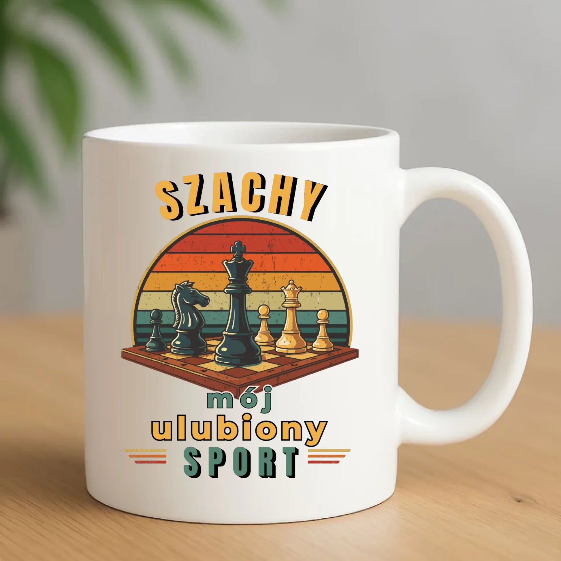 Kubek dla szachisty - Szachy ulubiony sport HSZ10 - StoryCups.pl