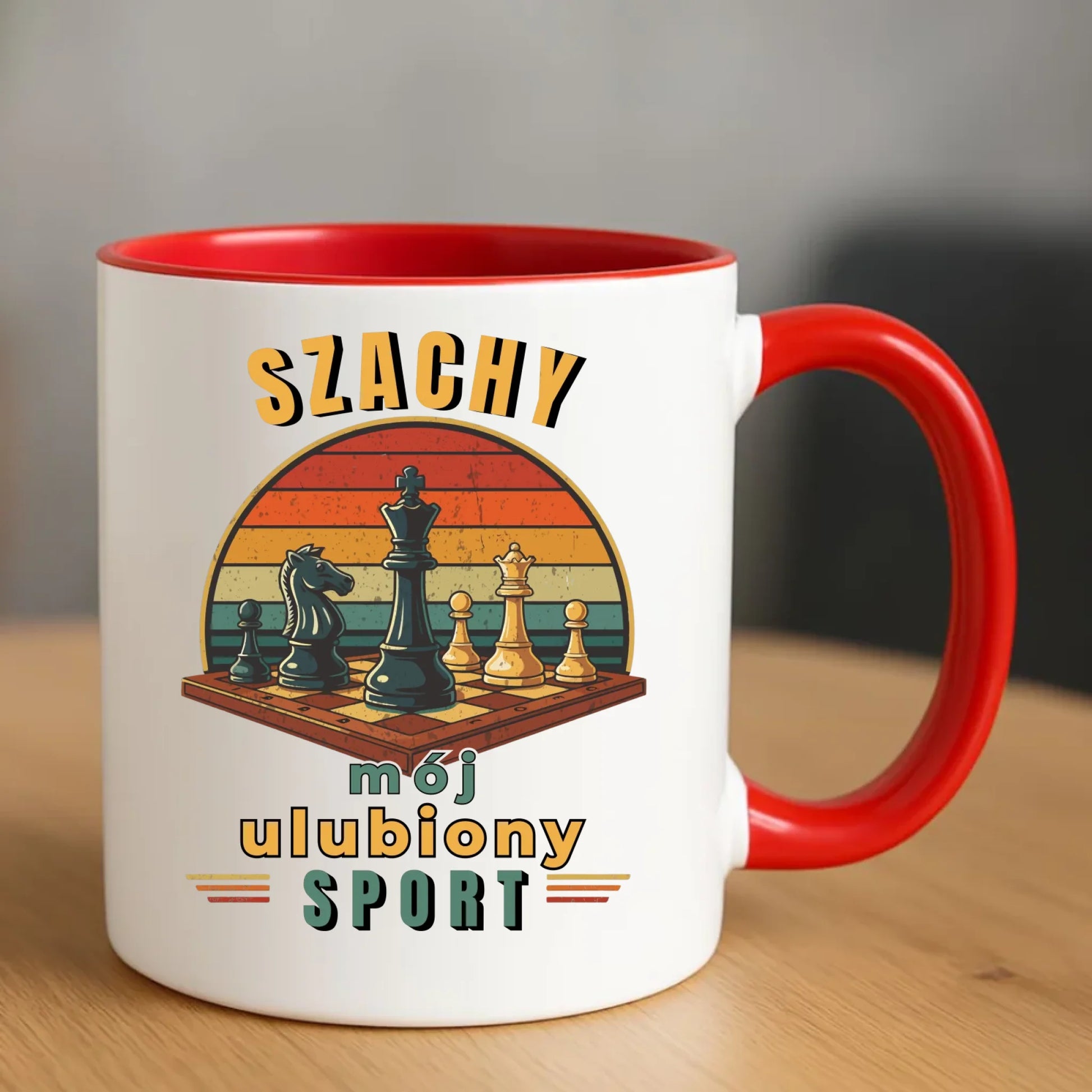 Kubek dla szachisty - Szachy ulubiony sport HSZ10 - StoryCups.pl