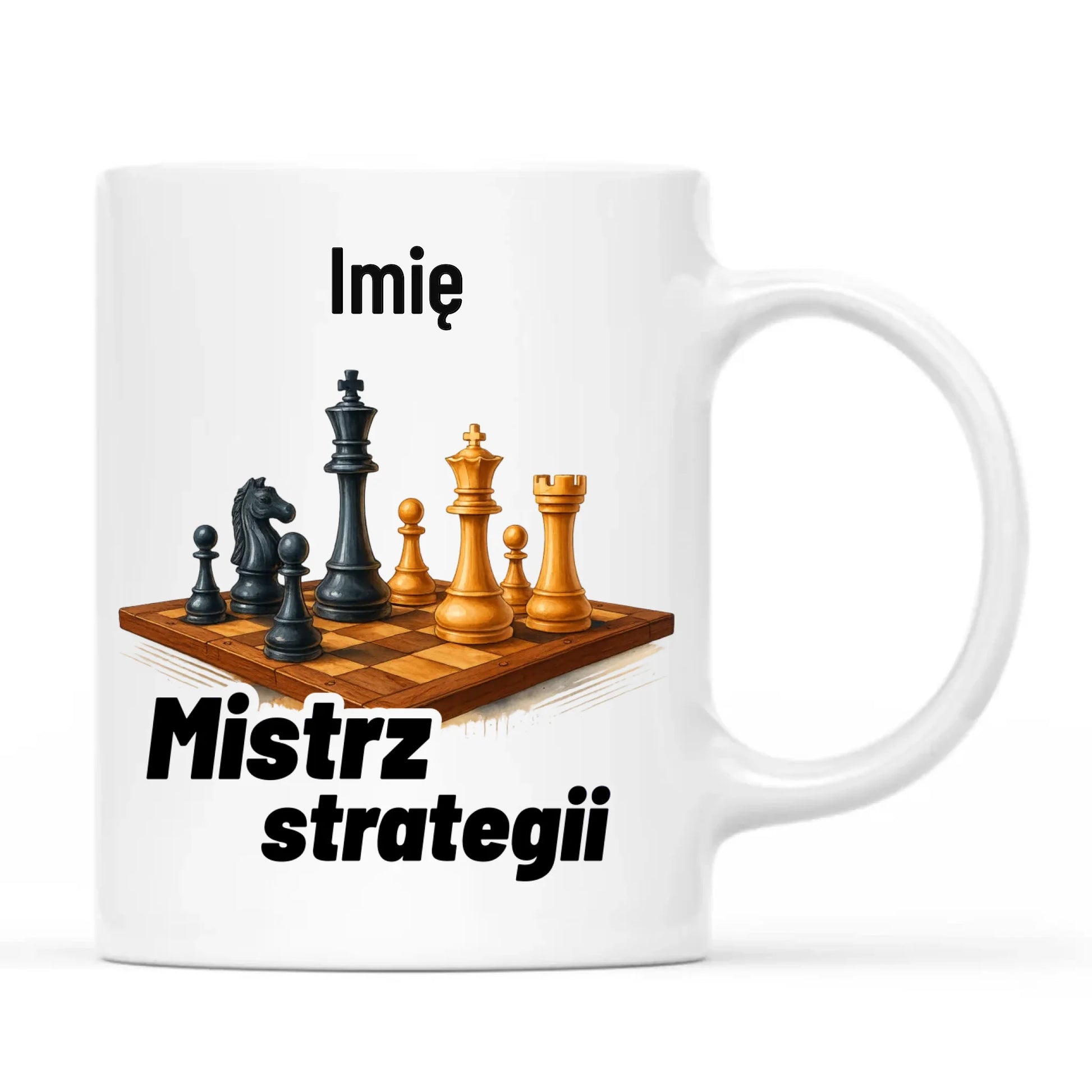 Kubek dla szachisty - Mistrz strategii - personalizowany HSZ11 - StoryCups.pl