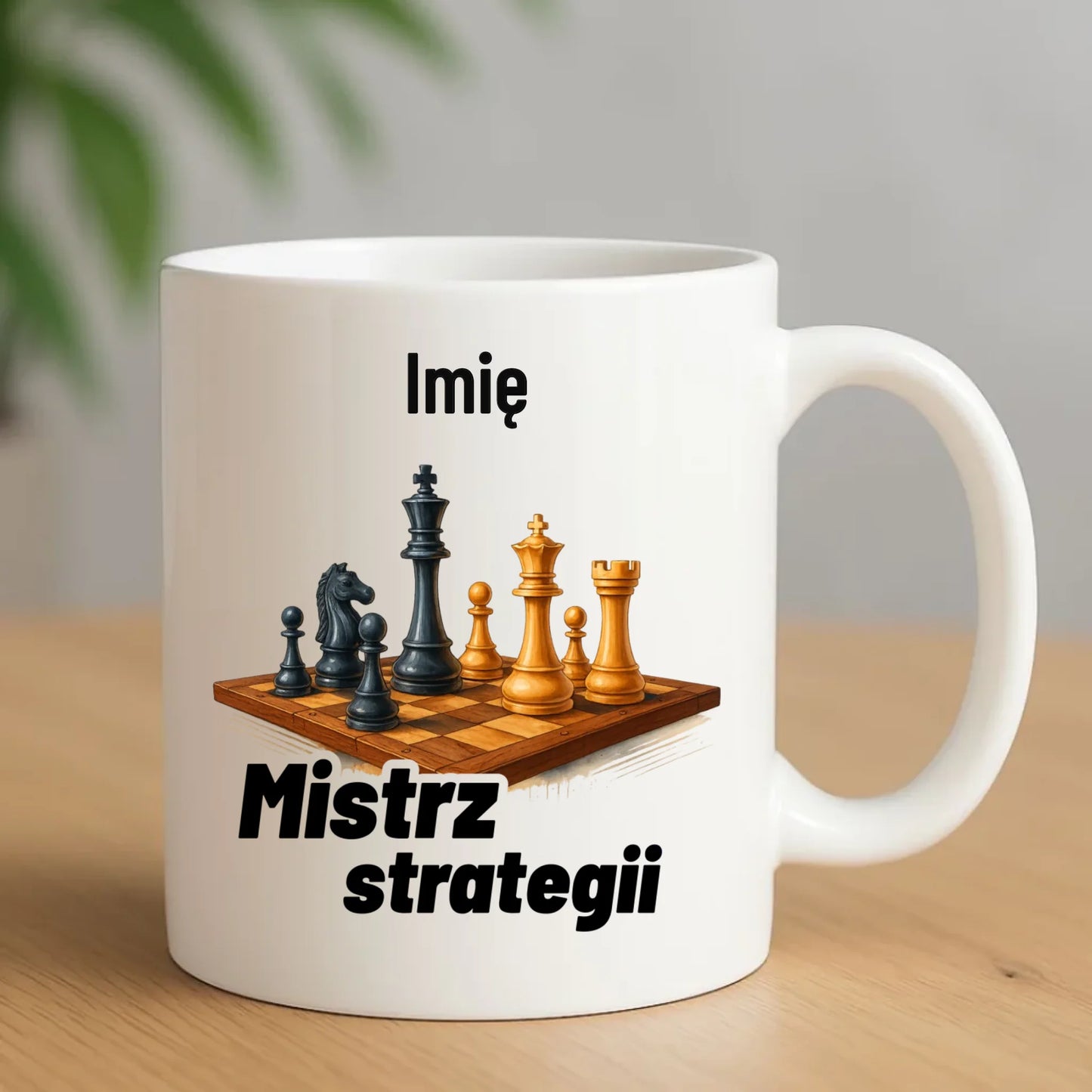 Kubek dla szachisty - Mistrz strategii - personalizowany HSZ11 - StoryCups.pl