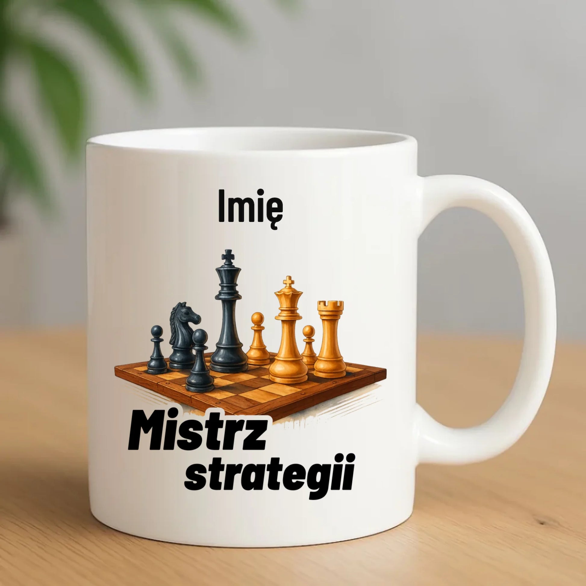 Kubek dla szachisty - Mistrz strategii - personalizowany HSZ11 - StoryCups.pl