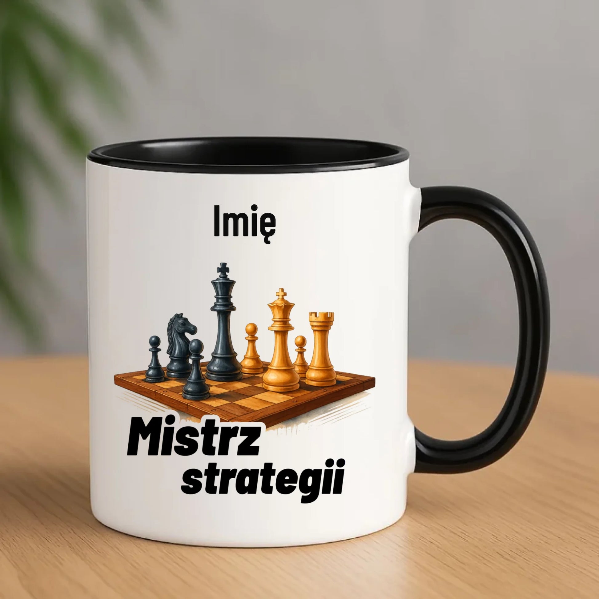 Kubek dla szachisty - Mistrz strategii - personalizowany HSZ11 - StoryCups.pl