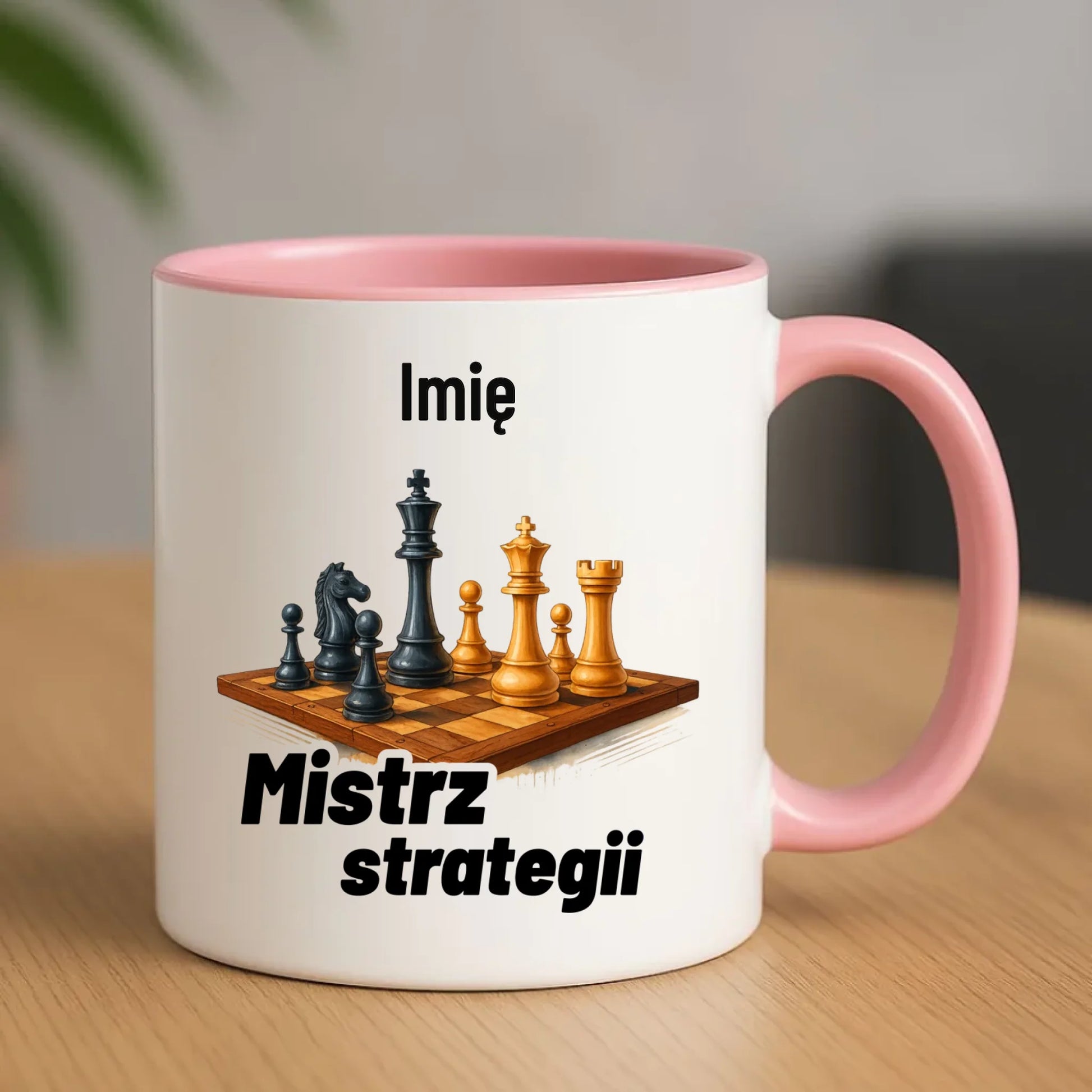 Kubek dla szachisty - Mistrz strategii - personalizowany HSZ11 - StoryCups.pl