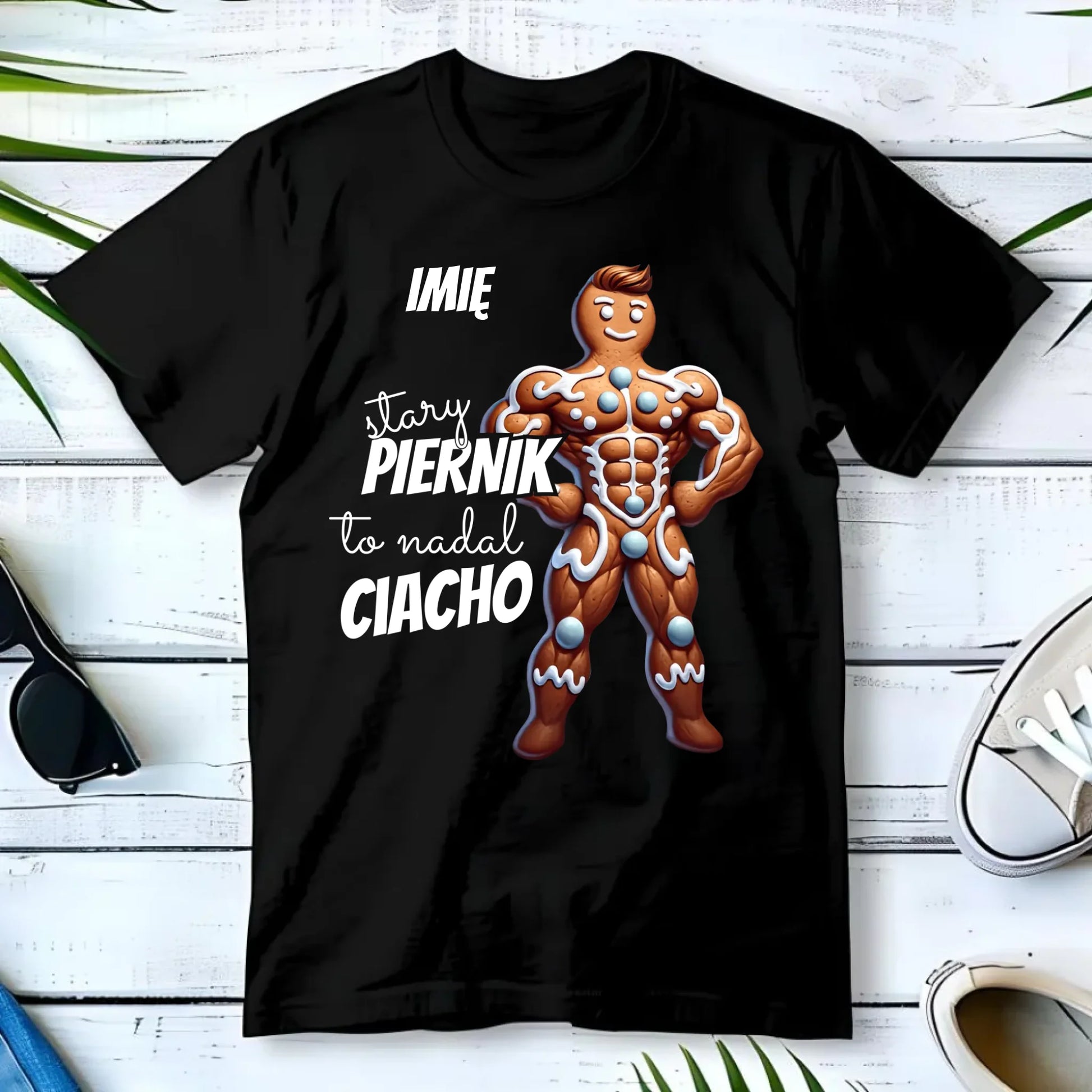 Koszulka męska świąteczna - Stary piernik to nadal ciacho - personalizowana BN23 - StoryCups.pl