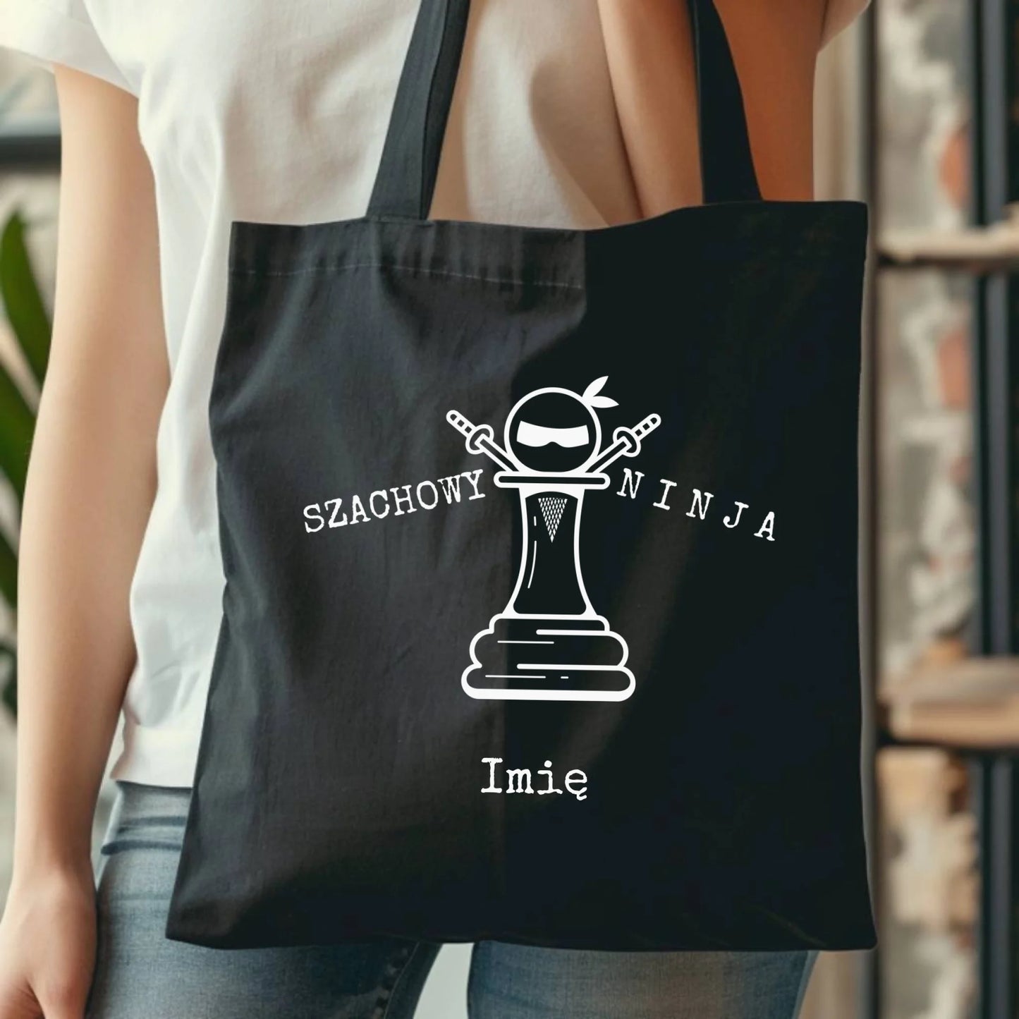 Torba dla szachisty - Szachowy ninja - personalizowana HSZ01 - StoryCups.pl