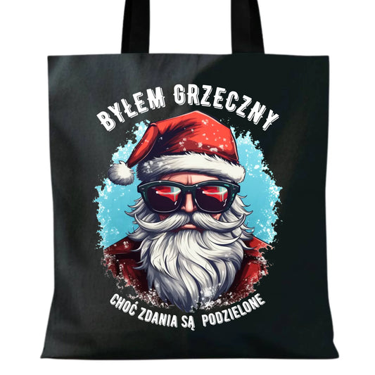 Torba świąteczna z Mikołajem - Byłem grzeczny, choć zdania są podzielone BN126 - StoryCups.pl