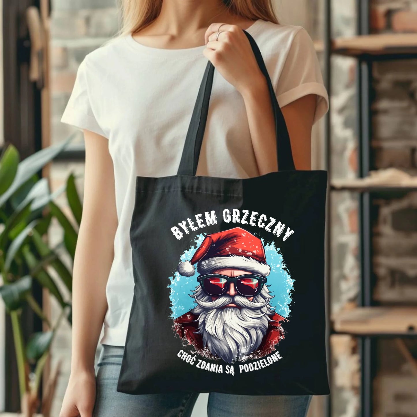 Torba świąteczna z Mikołajem - Byłem grzeczny, choć zdania są podzielone BN126 - StoryCups.pl