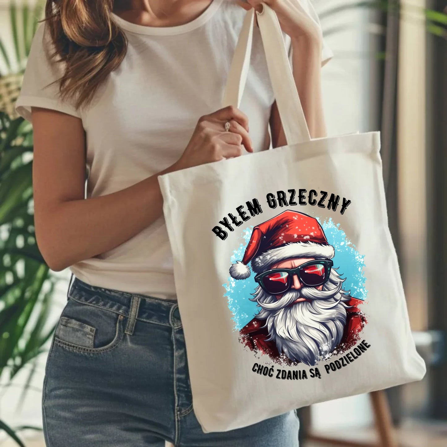 Torba świąteczna z Mikołajem - Byłem grzeczny, choć zdania są podzielone BN126 - StoryCups.pl