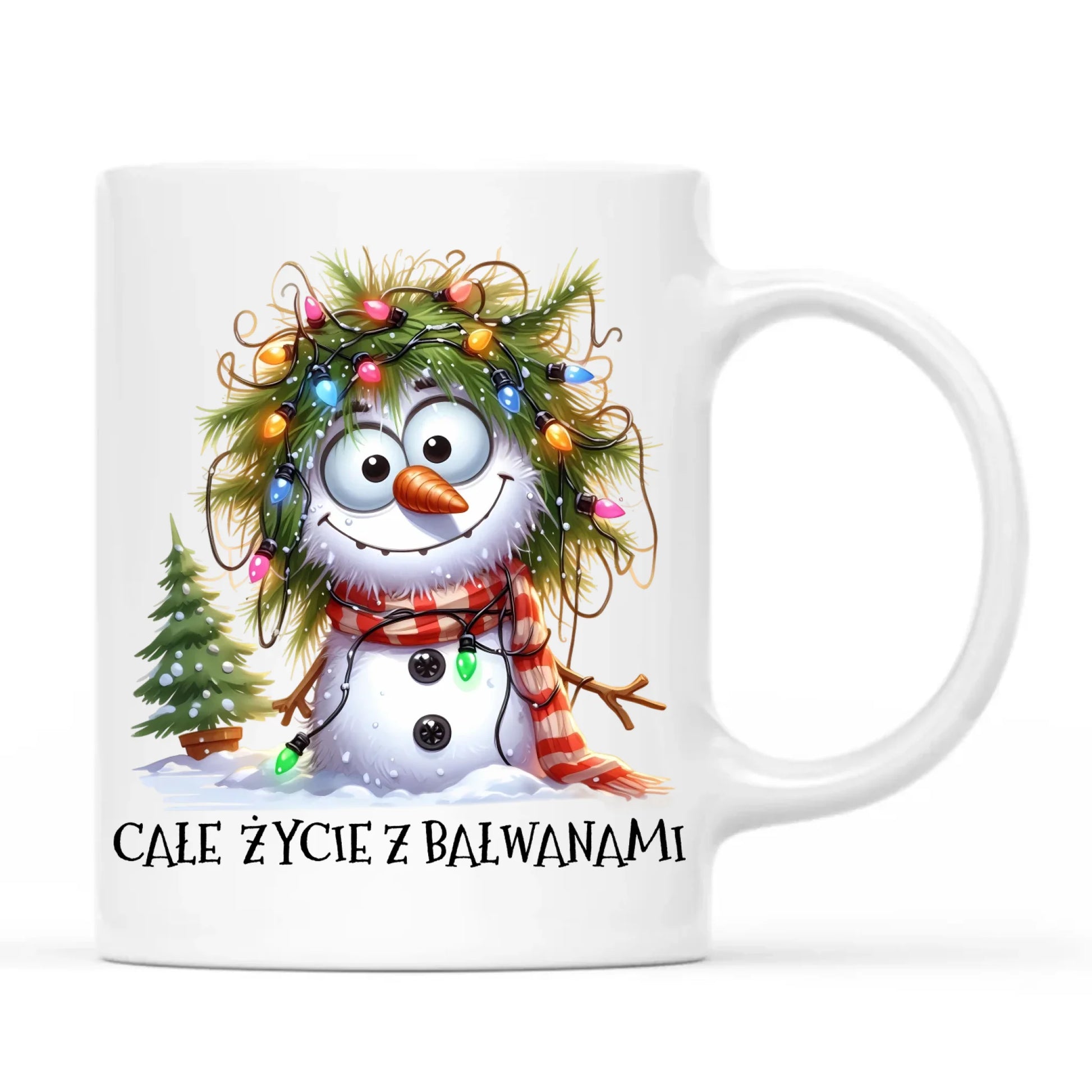 Kubek świąteczny - Całe życie z bałwanami BN125 - StoryCups.pl