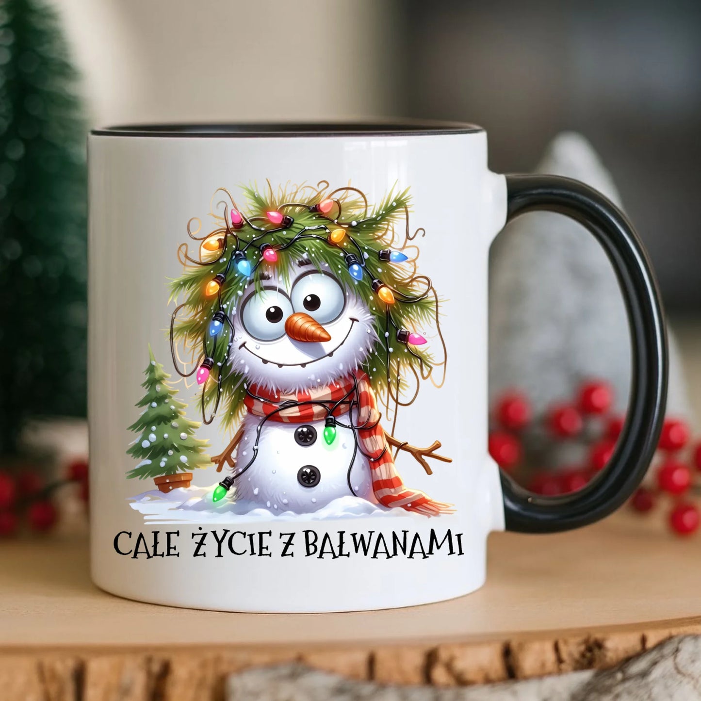 Kubek świąteczny - Całe życie z bałwanami BN125 - StoryCups.pl