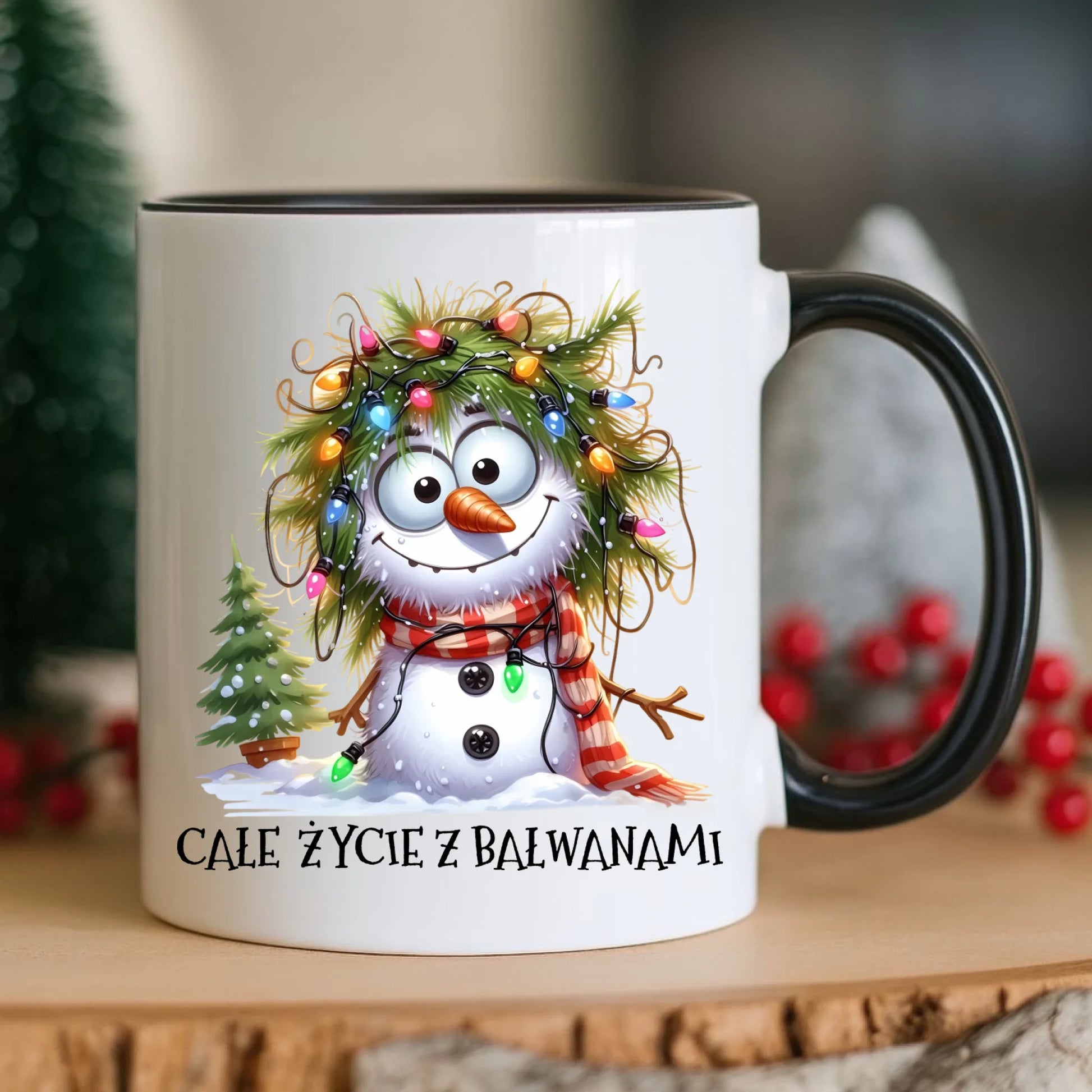 Kubek świąteczny - Całe życie z bałwanami BN125 - StoryCups.pl