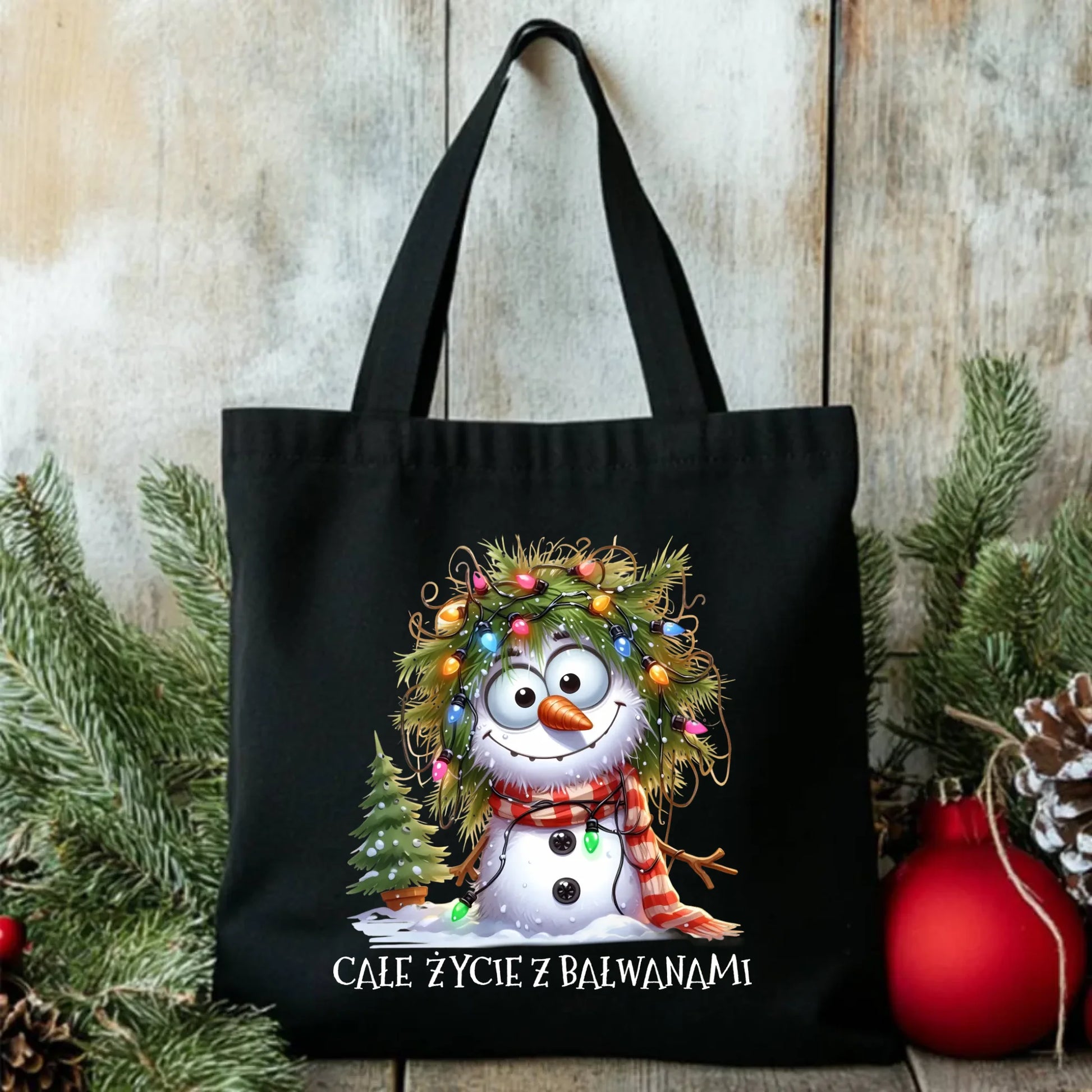 Torba świąteczna - Całe życie z bałwanami BN125 - StoryCups.pl