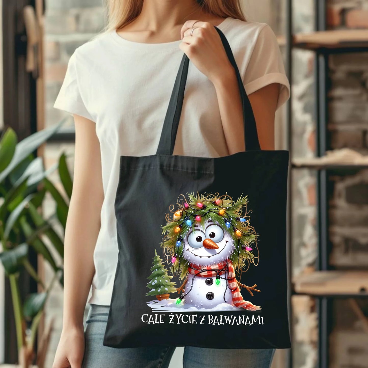 Torba świąteczna - Całe życie z bałwanami BN125 - StoryCups.pl