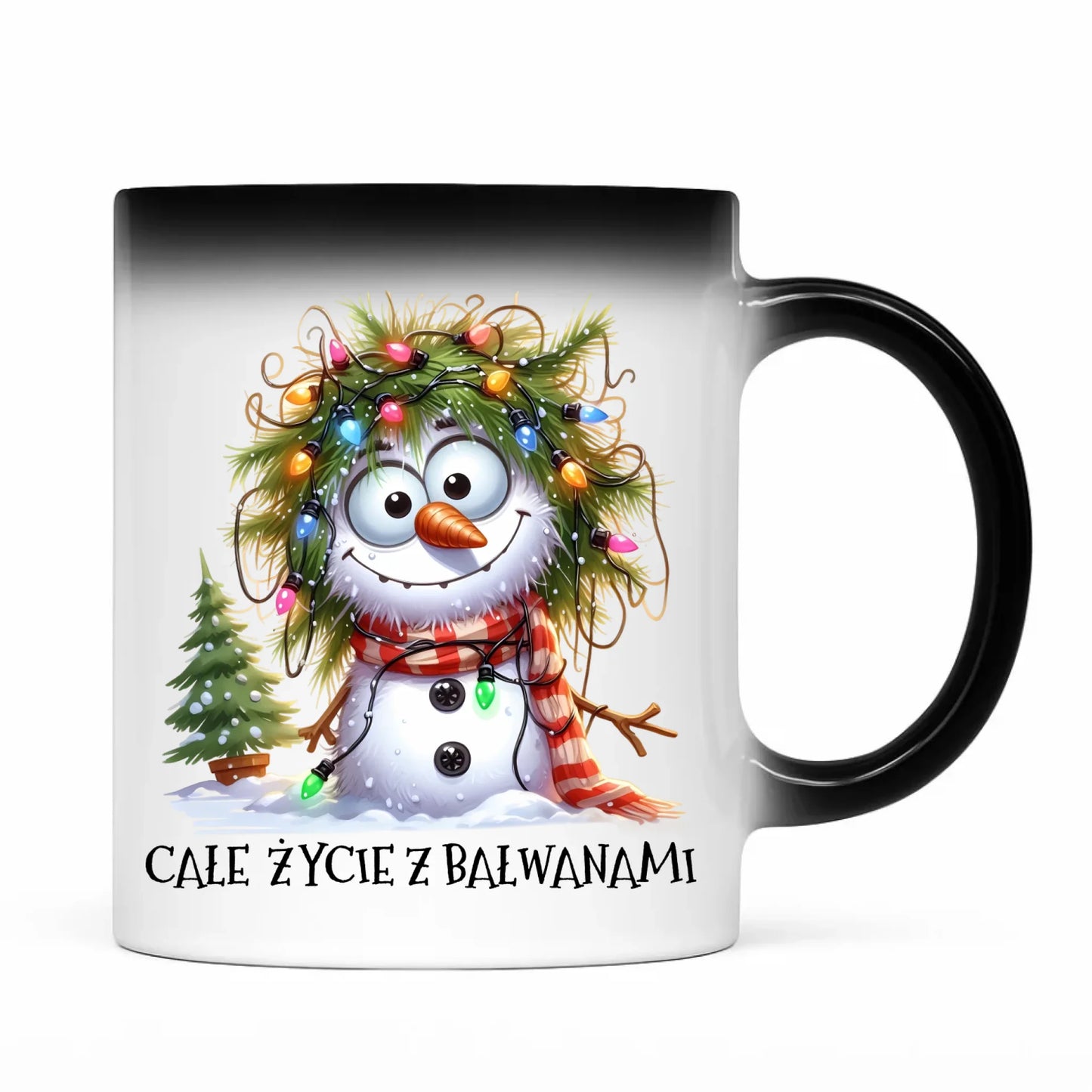 Kubek magiczny świąteczny - Całe życie z bałwanami BN125 - StoryCups.pl